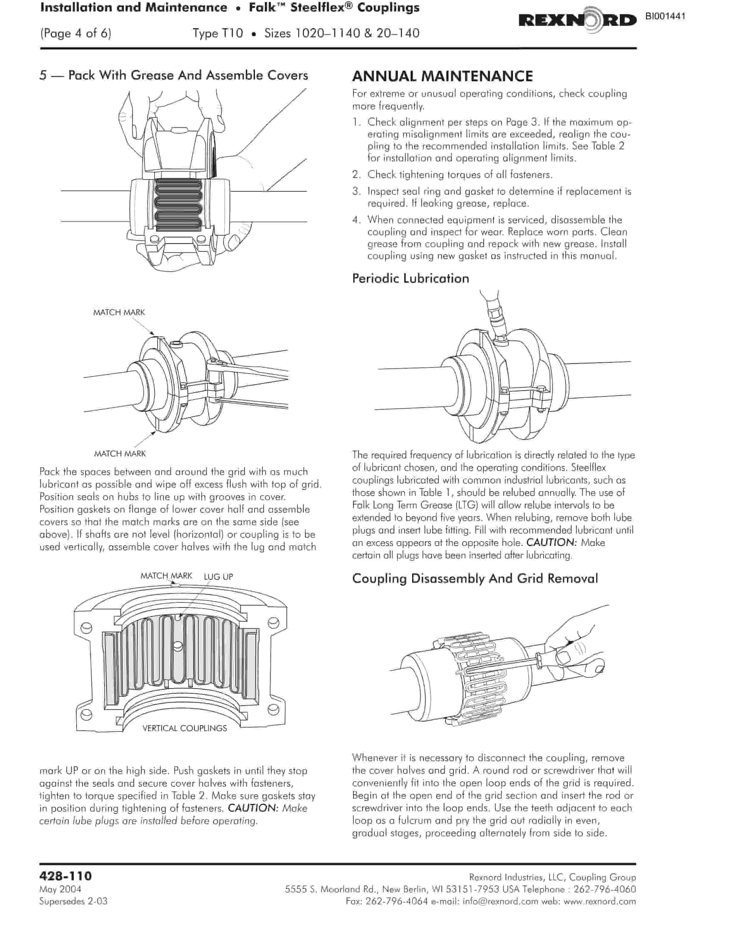 Bucyrus Belt System Parts Catalog BI001441-2