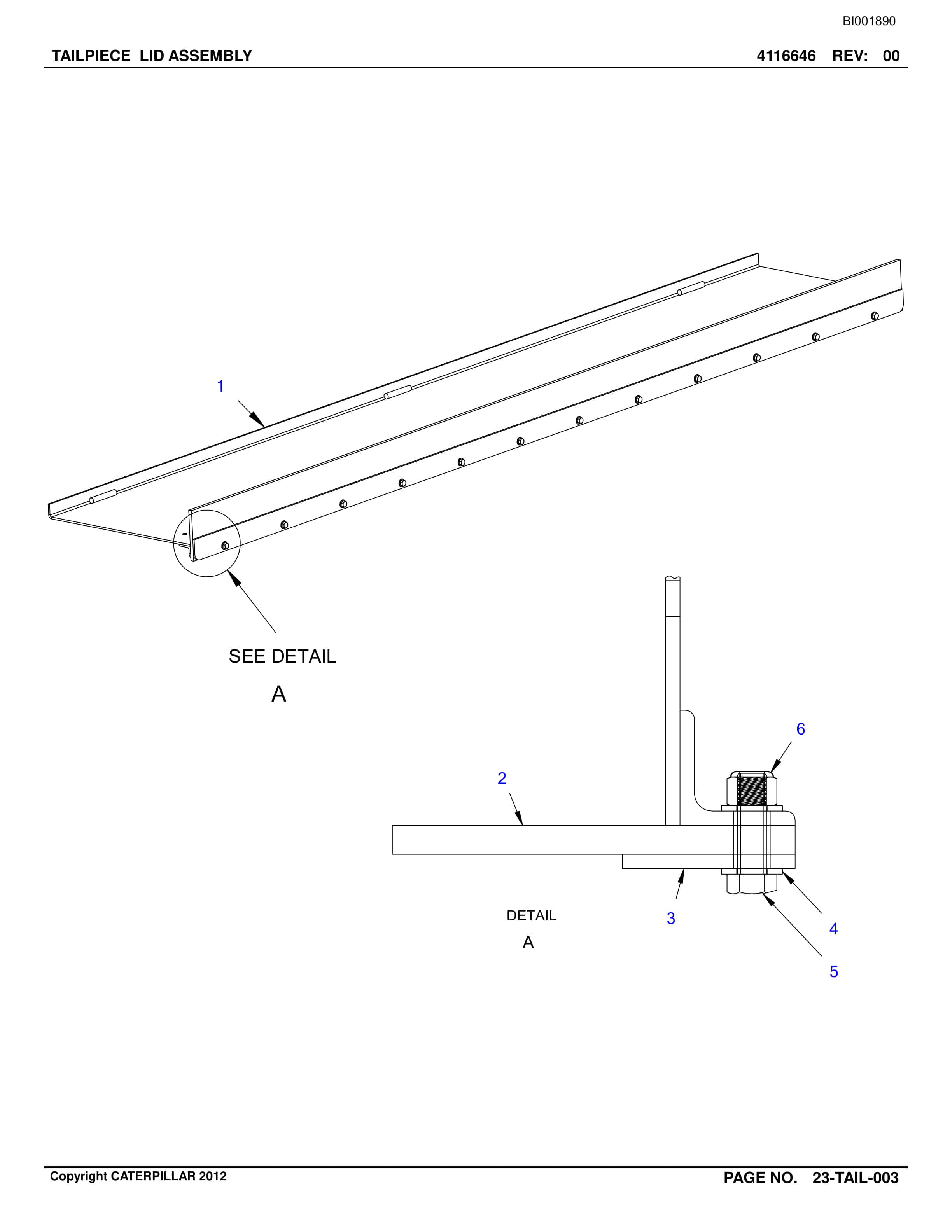 Bucyrus Belt System Parts Catalog BI001890-2
