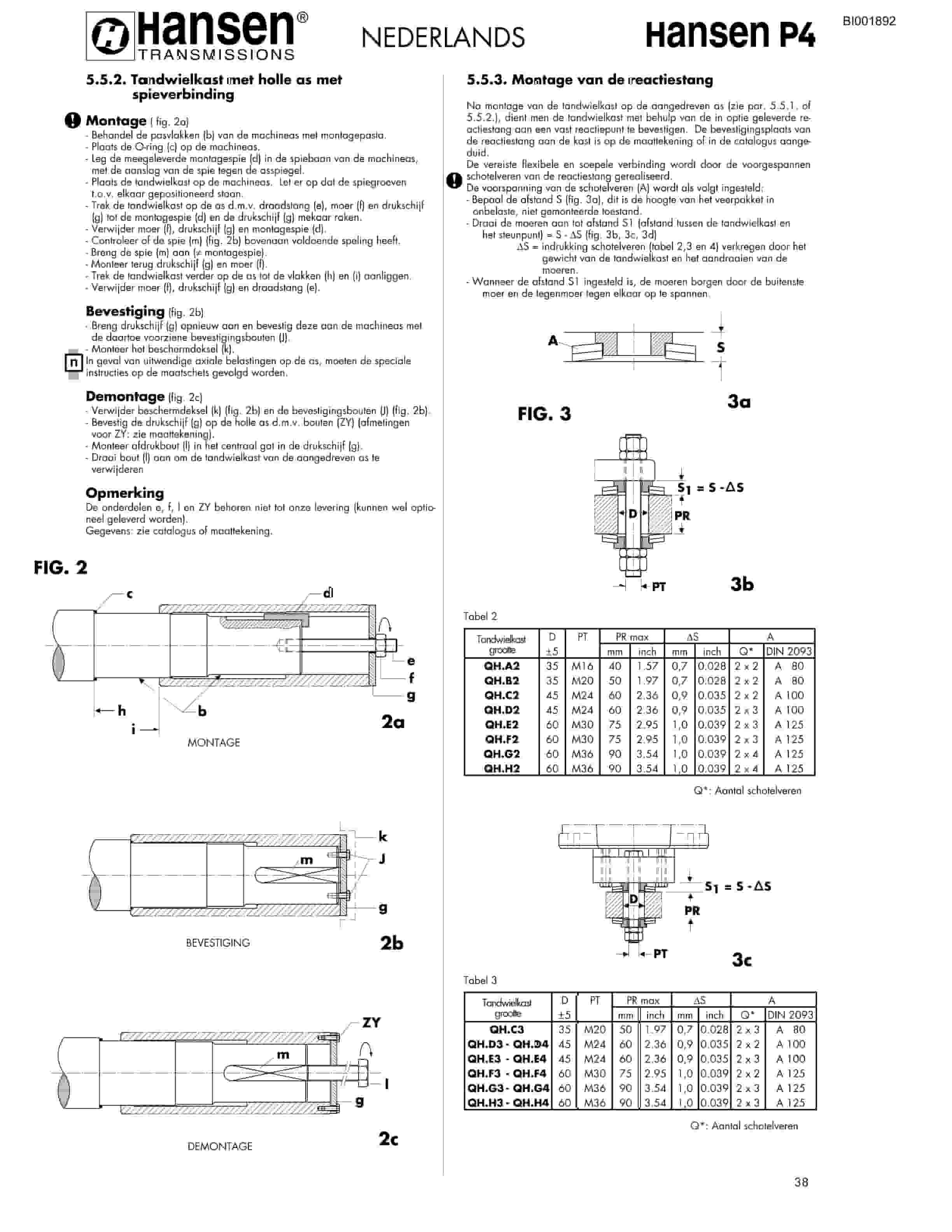 Bucyrus Belt System Parts Catalog BI001892-3