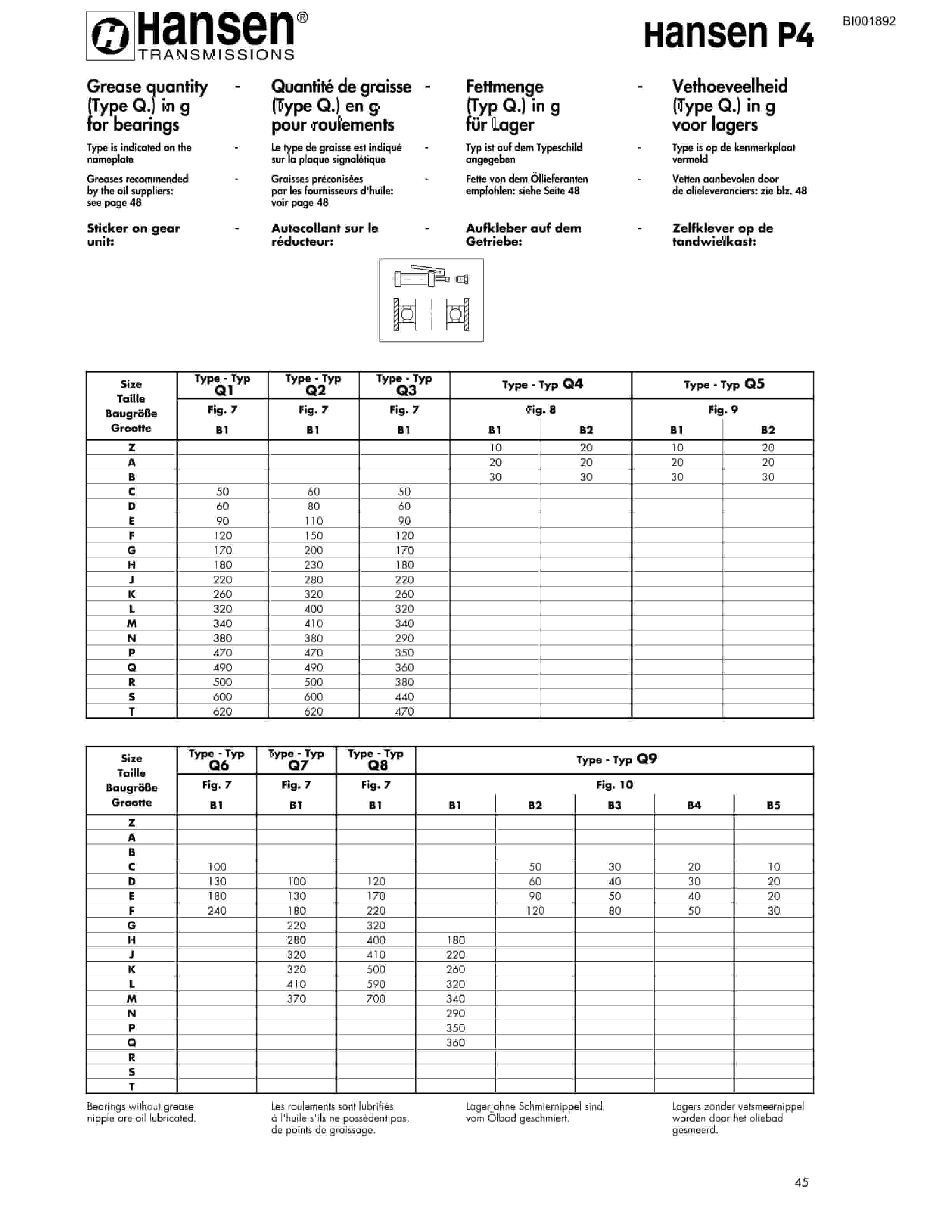 Bucyrus Belt System Parts Catalog BI001892-4