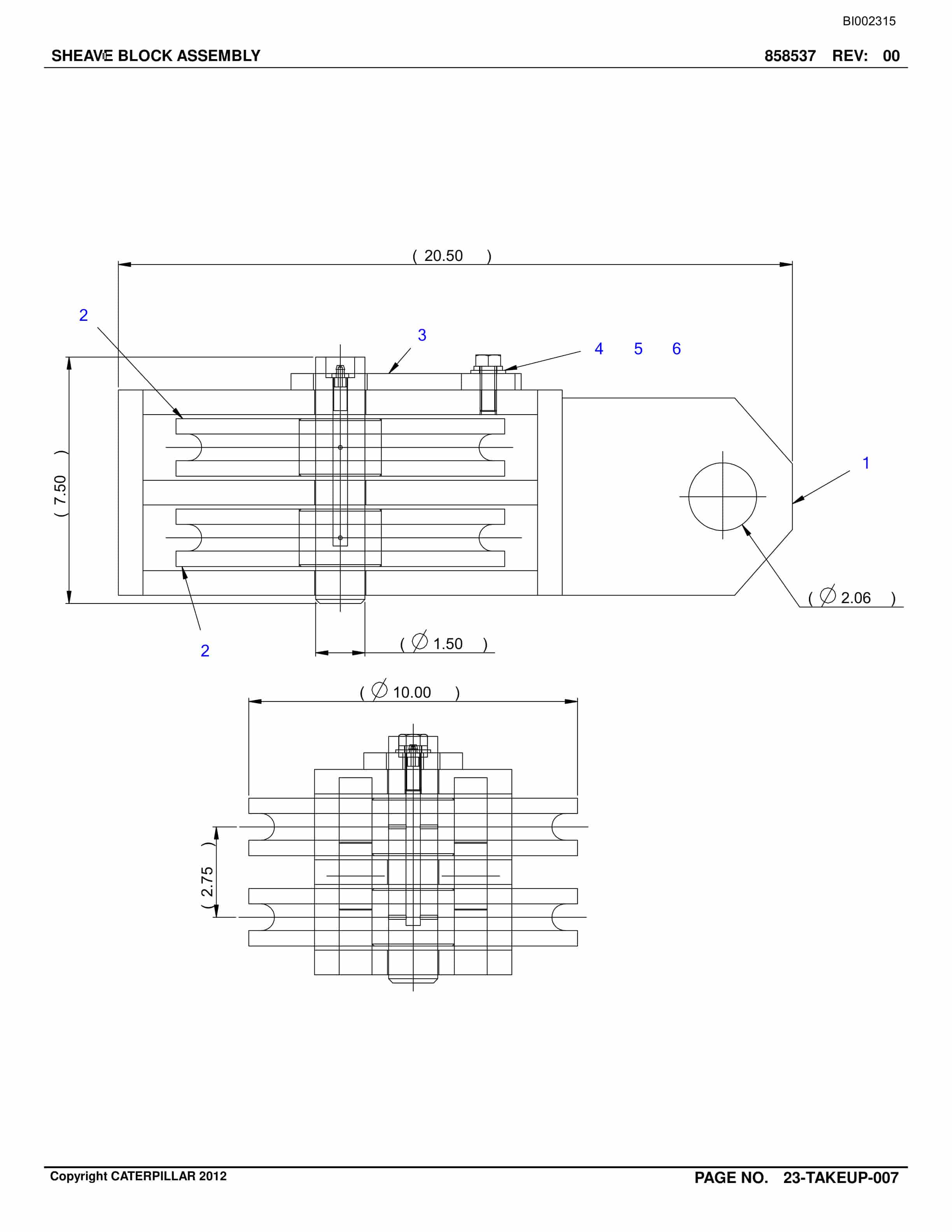 Bucyrus Belt System Parts Catalog BI002315-4