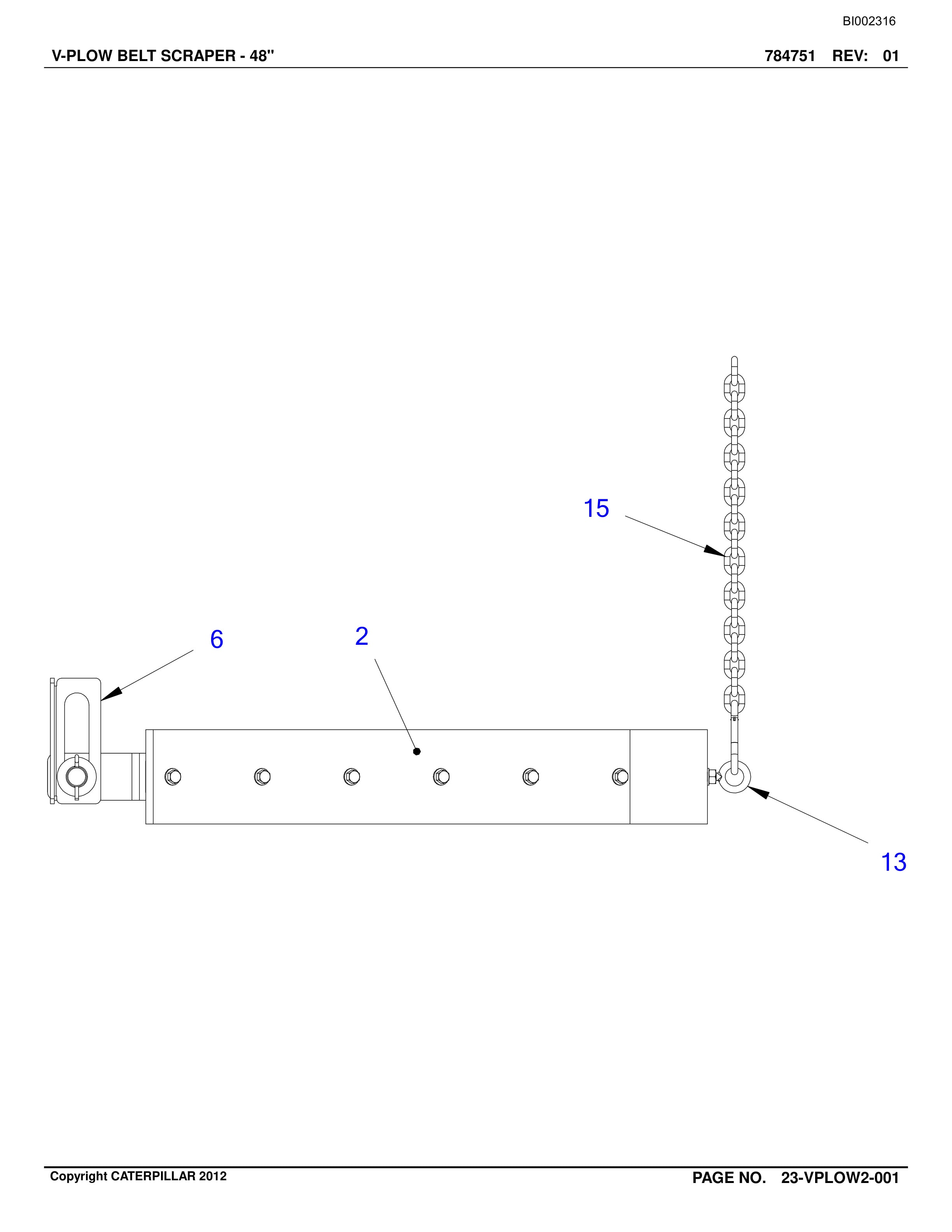 Bucyrus Belt System Parts Catalog BI002316-3