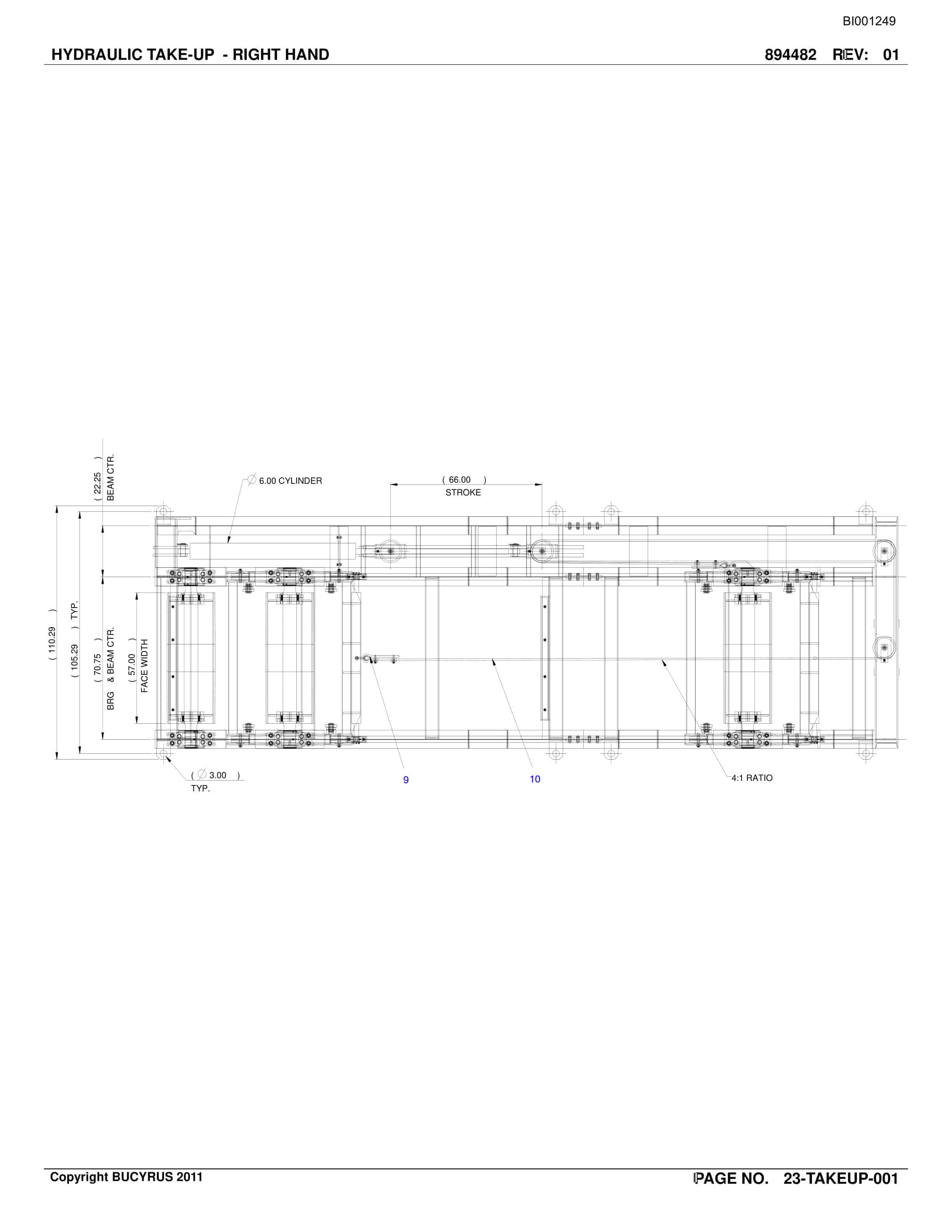 Bucyrus Belt System Spare Parts List BI001249-3