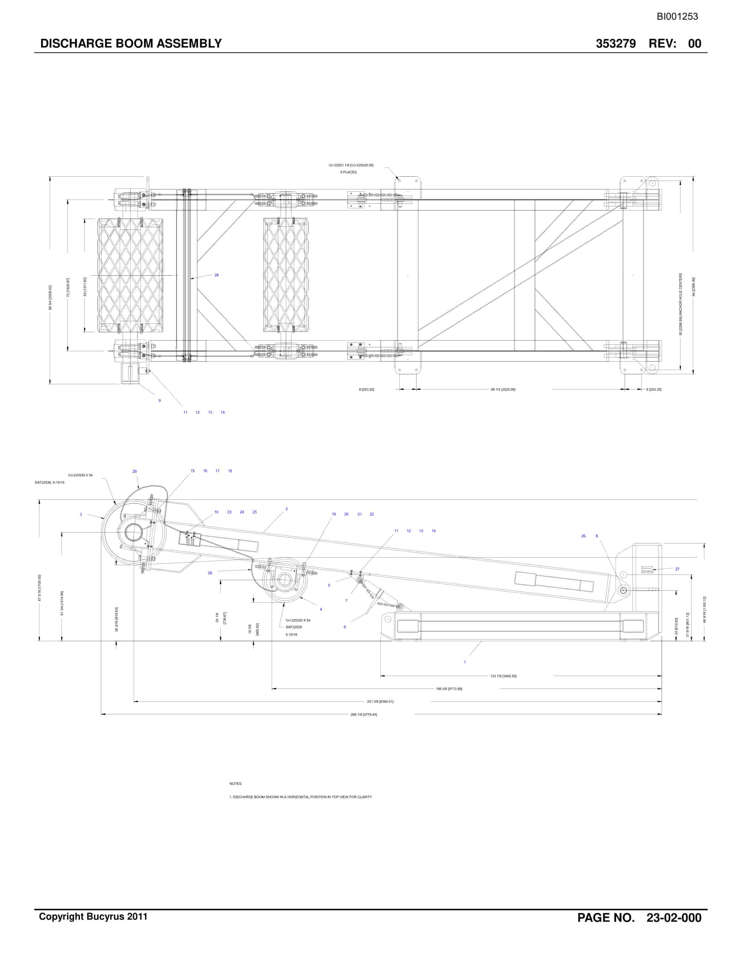 Bucyrus Belt System Spare Parts List BI001253-3