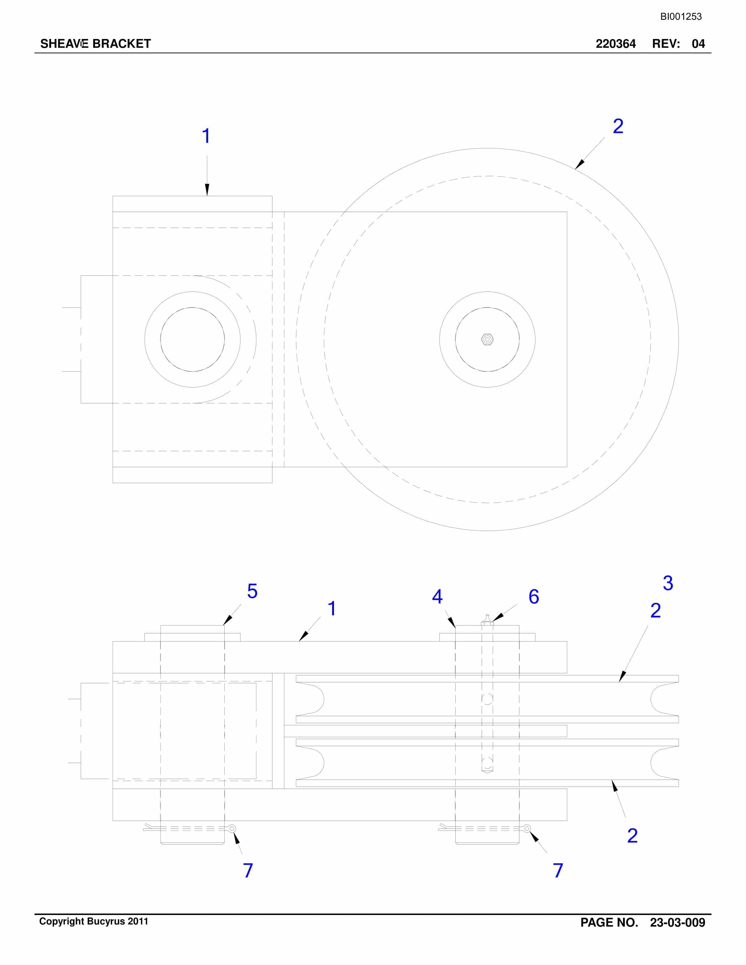 Bucyrus Belt System Spare Parts List BI001253-5