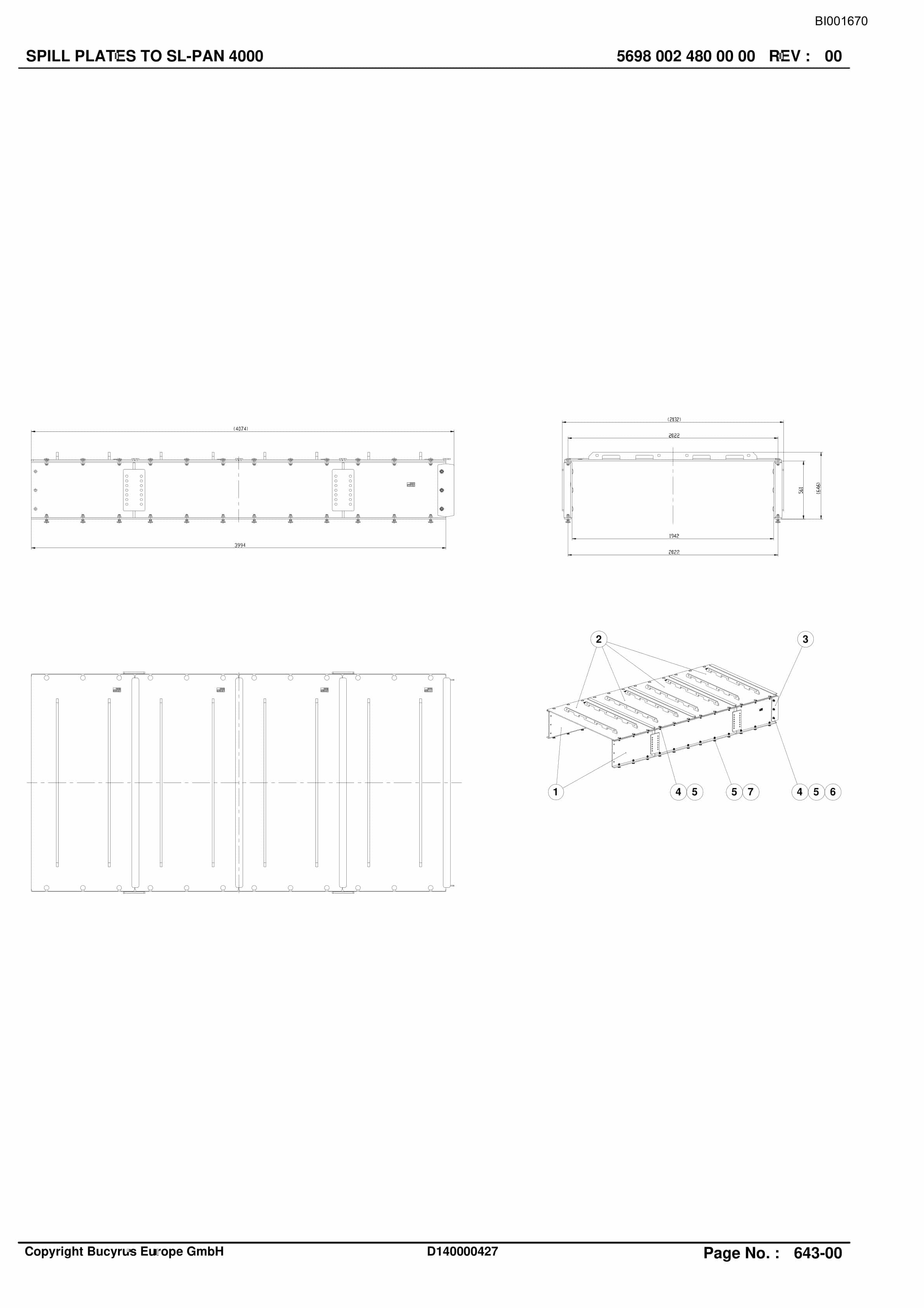 Bucyrus BSL PF 6-1742 Parts Catalog BI001670-2