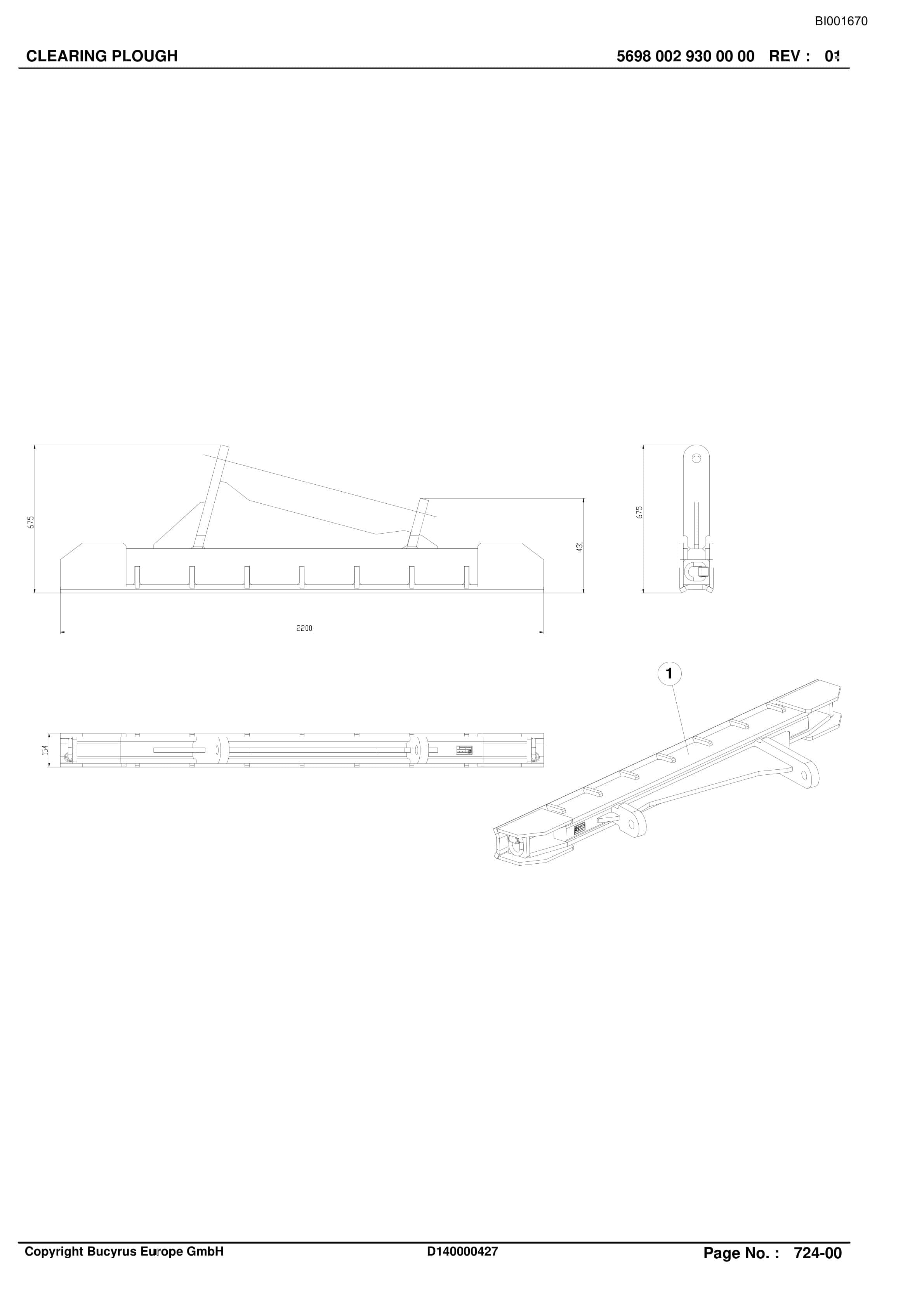 Bucyrus BSL PF 6-1742 Parts Catalog BI001670-4