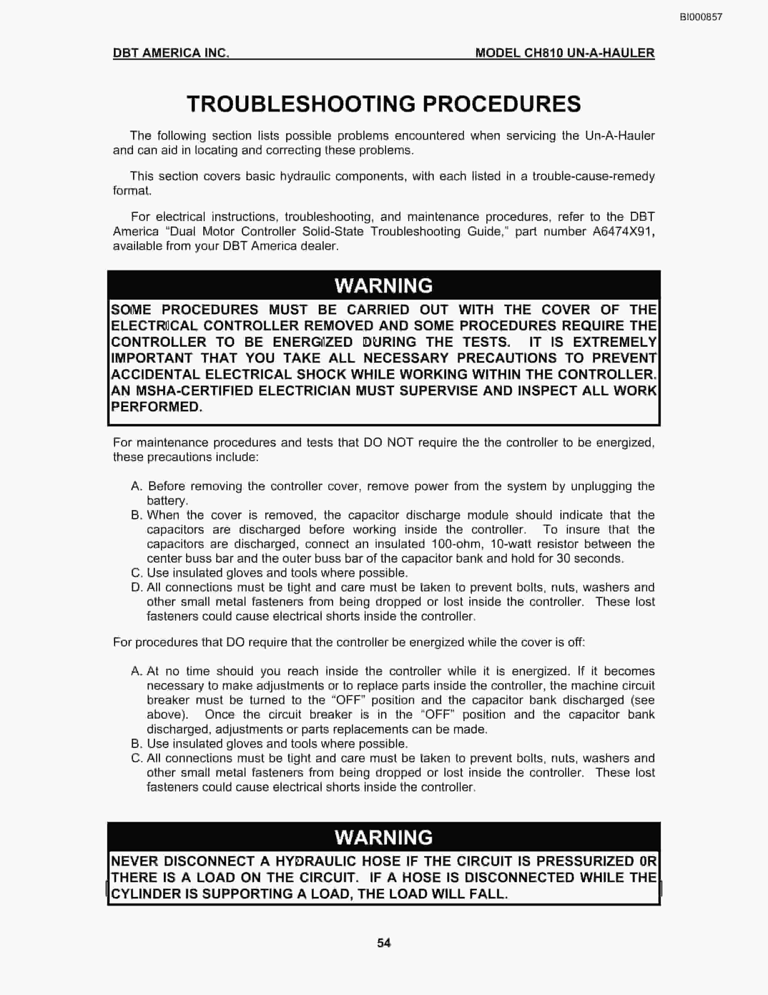 Bucyrus CH810 Technical Manual BI000857-3