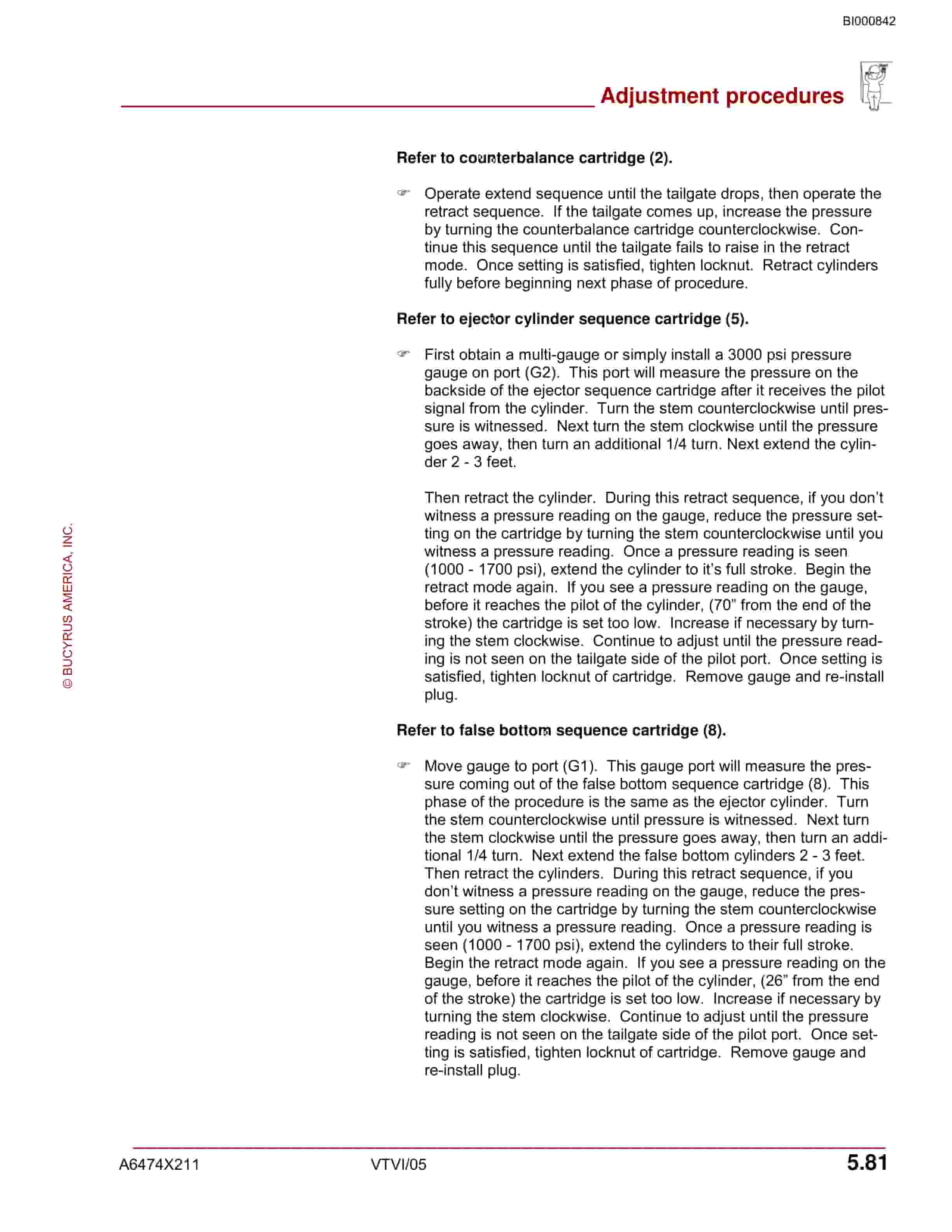 Bucyrus CH810B, CH816B, CH816LB, CH818 UN-A-HAULER Operation Manual BI000842-3