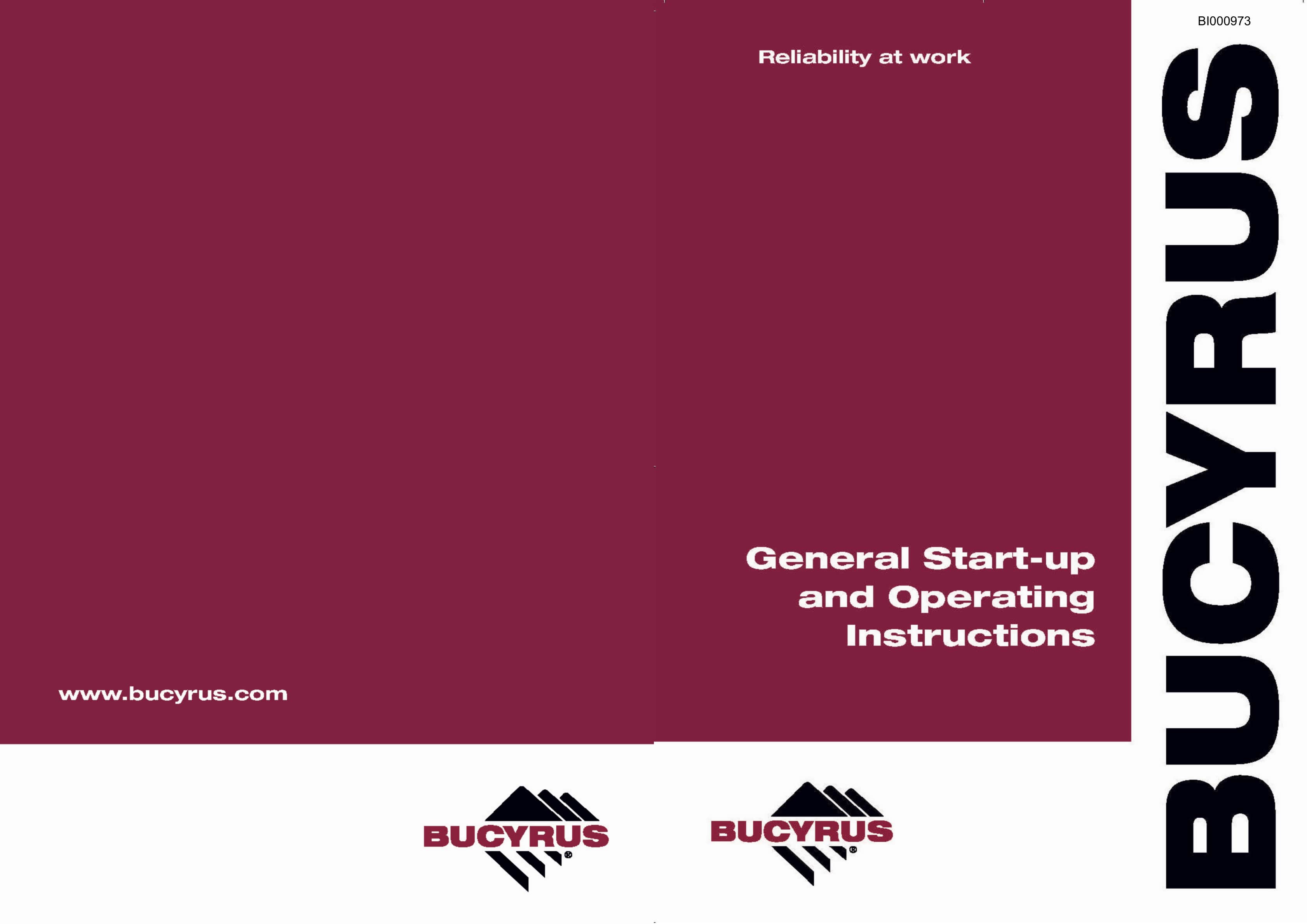 Bucyrus CH816E AC UN-A-HAULER General Start-up And Operating Instructions BI000973