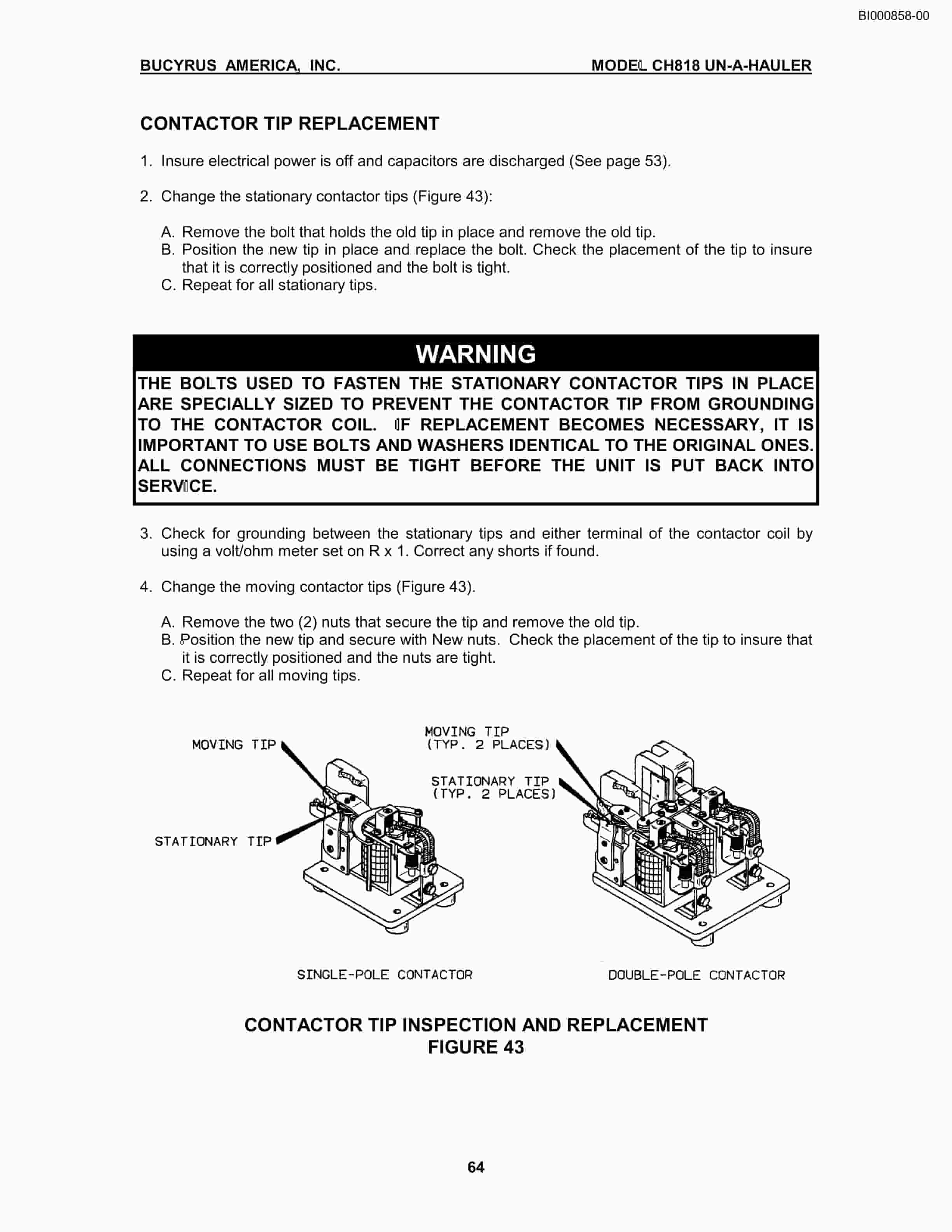 Bucyrus CH818 Technical Manual BI000858-5