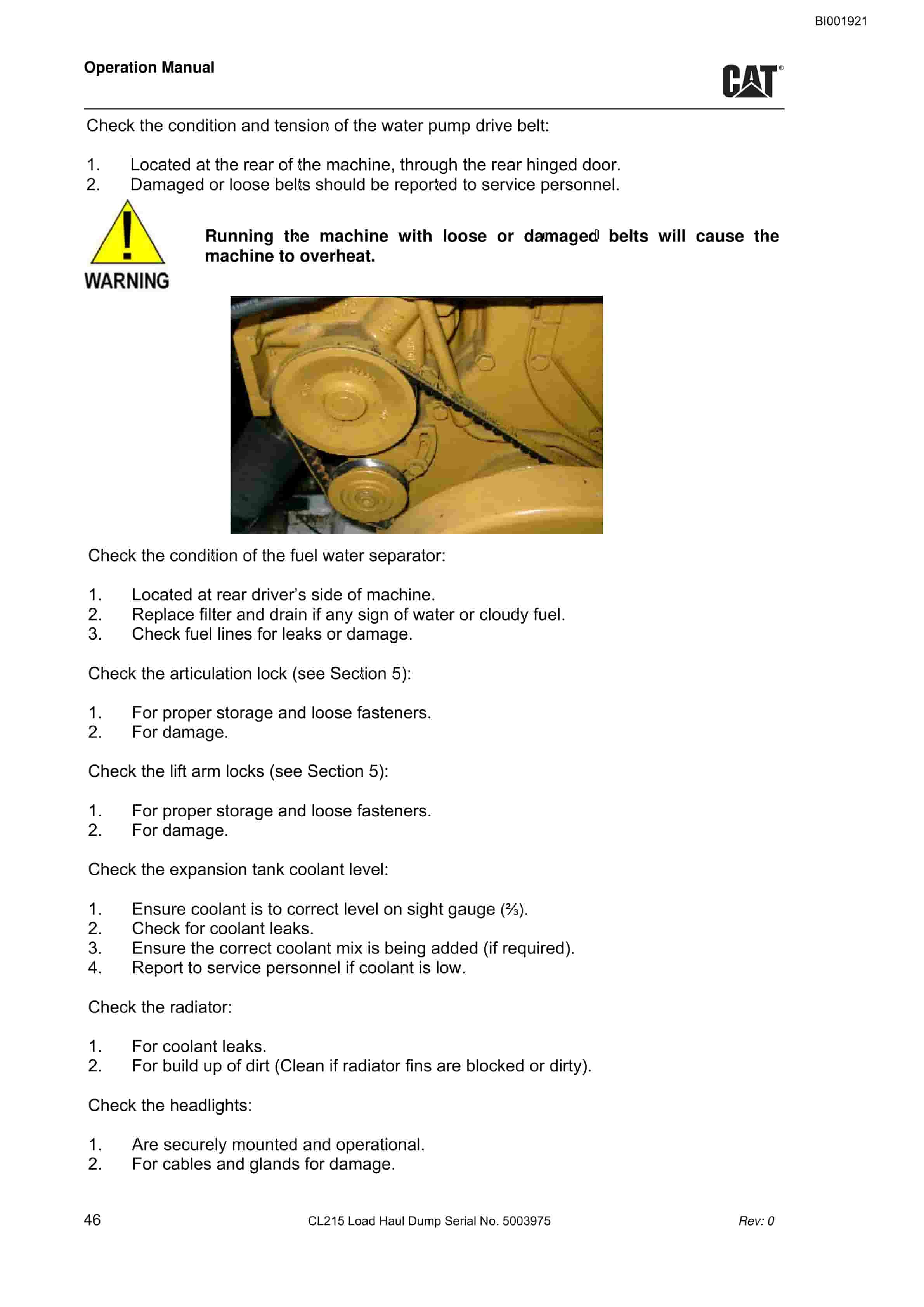 Bucyrus CL215 Load Haul Dump Technical Manual BI001921 2 Bucyrus CL215 Load Haul Dump Technical Manual BI001921 - Image 2