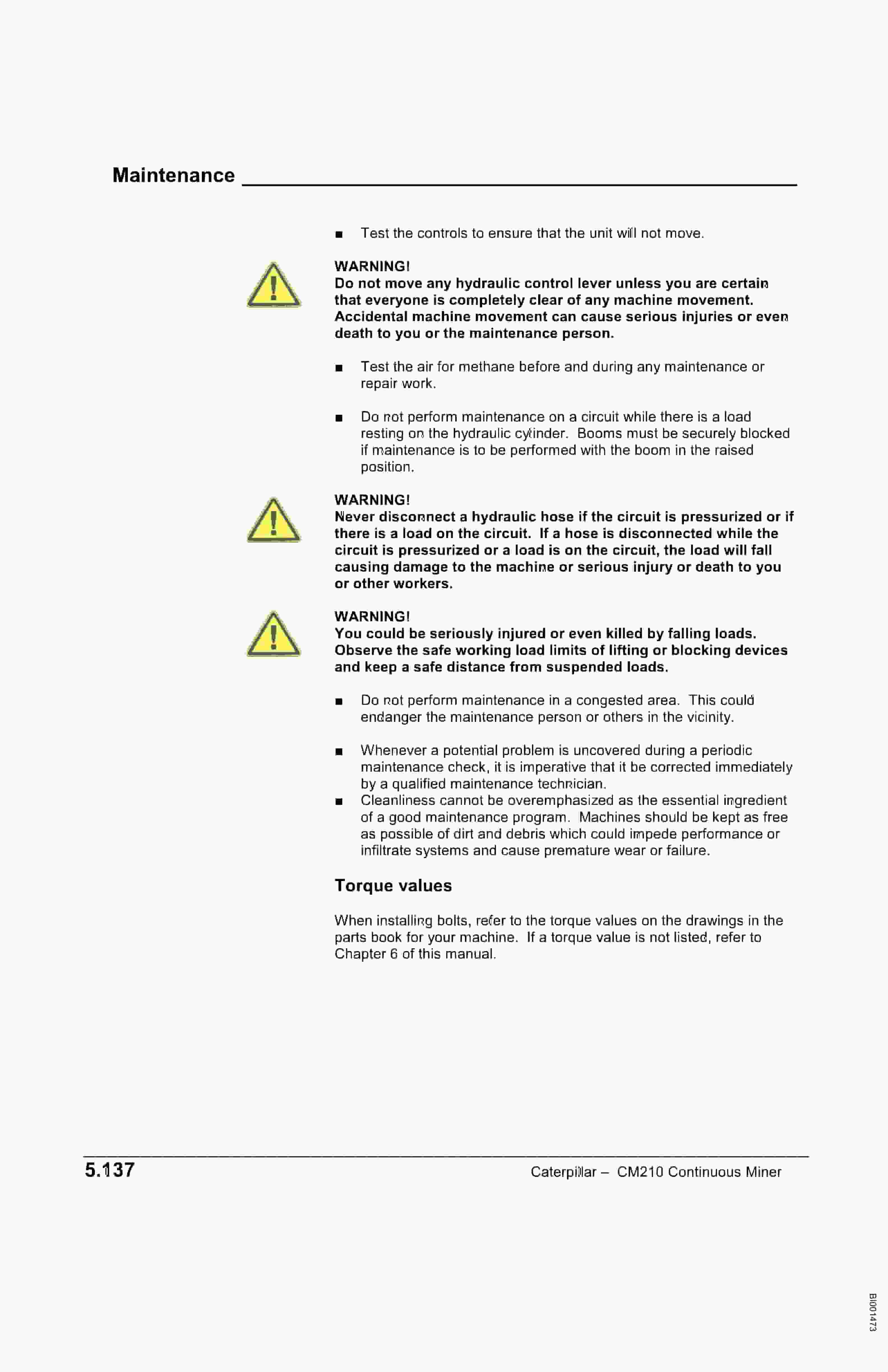 Bucyrus CM210 Continuous Miner Technical Manual BI001473-00-02-2