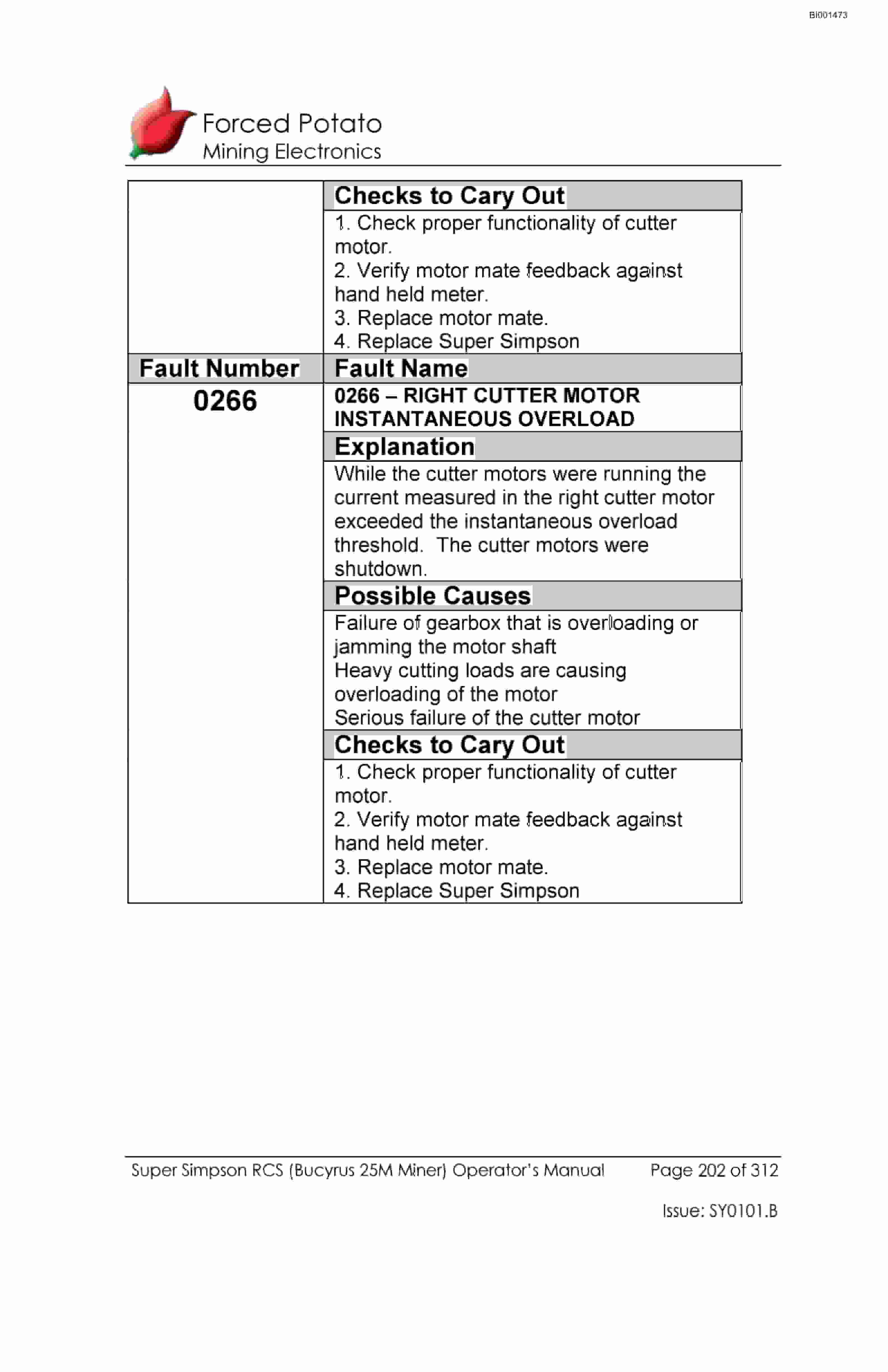 Bucyrus CM210 Continuous Miner Technical Manual BI001473-00-03-3