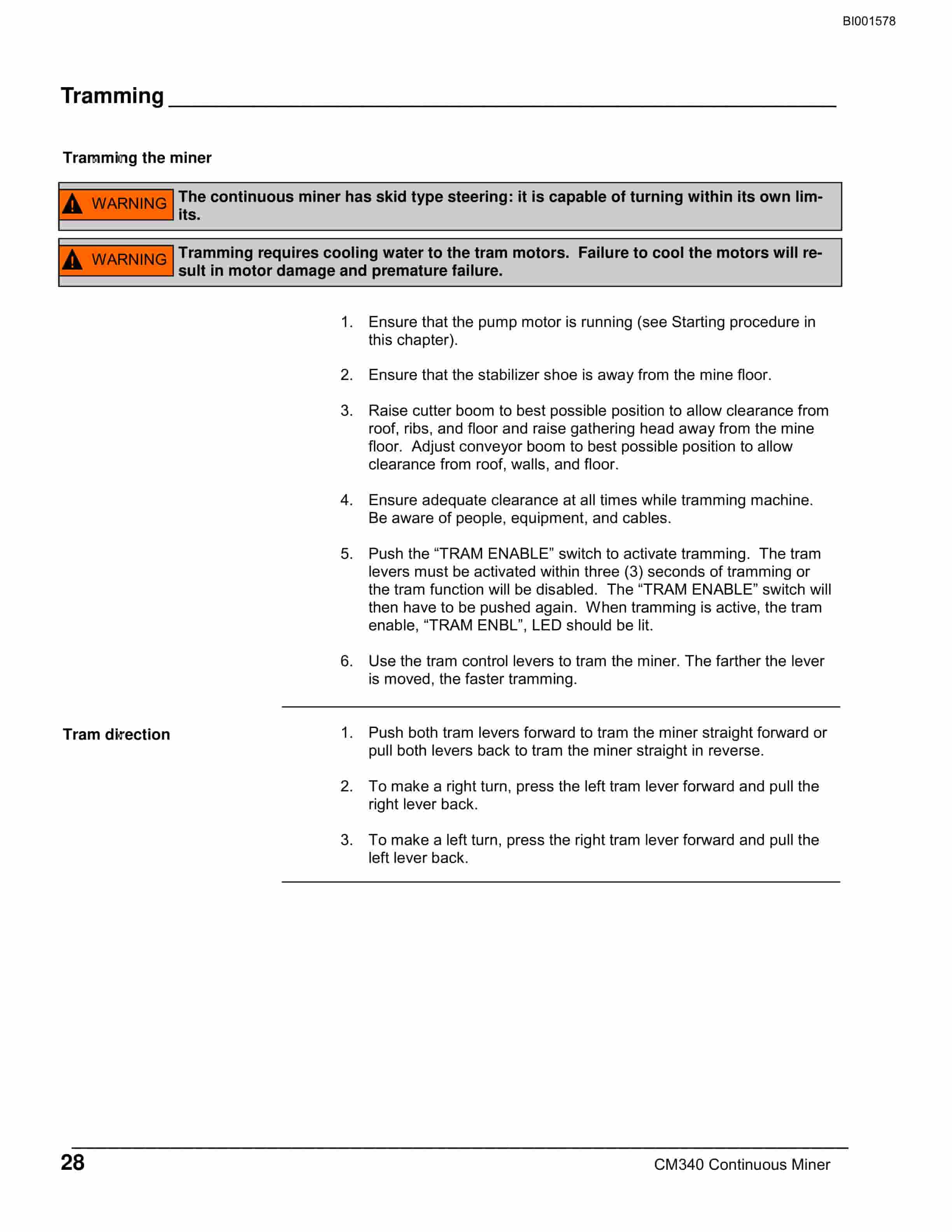 Bucyrus CM340 Continuous Miner Technical Manual BI001578-5