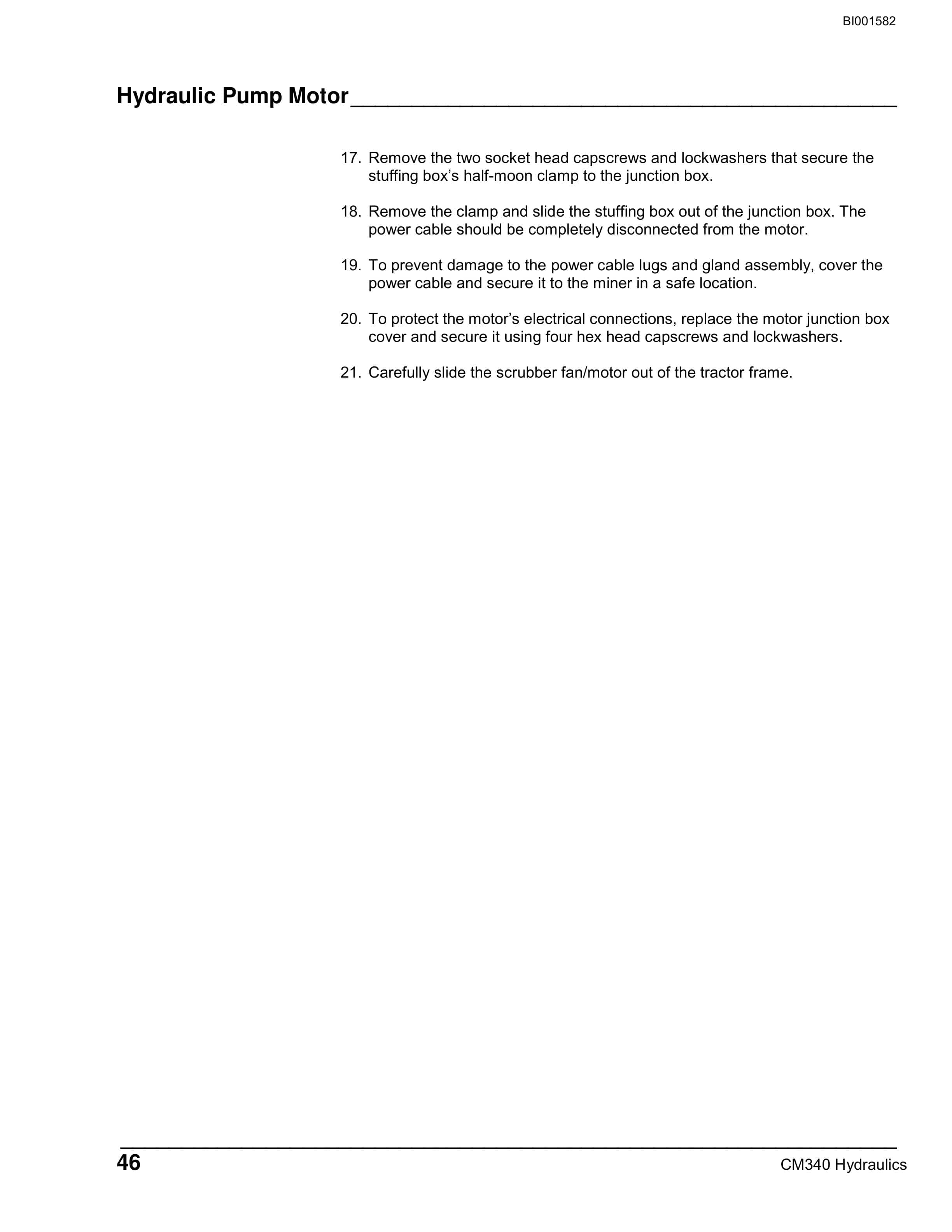 Bucyrus CM340 Continuous Miner Technical Manual BI001582-3