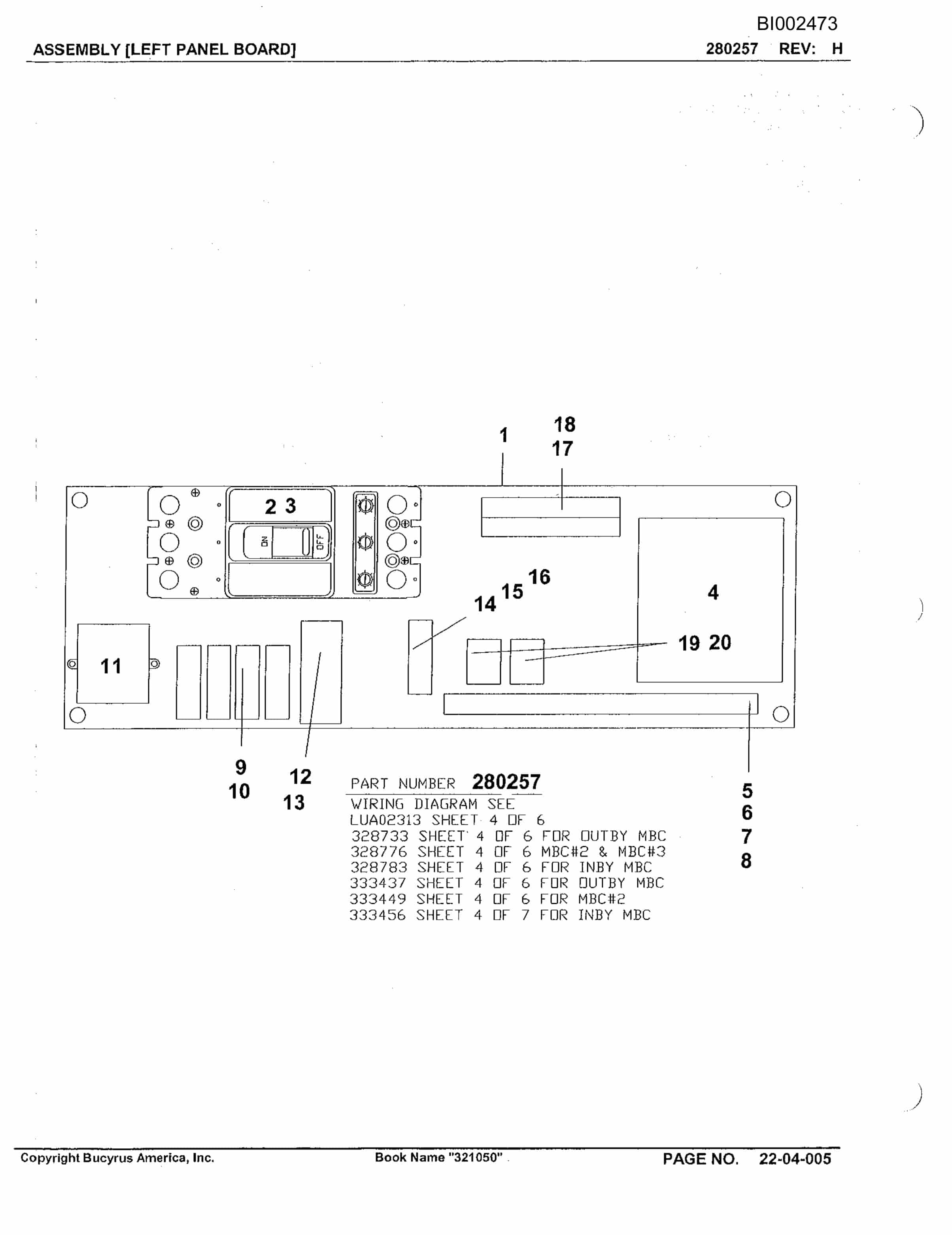 Bucyrus Continuous Haulage System Parts And Service Manual BI002473-3