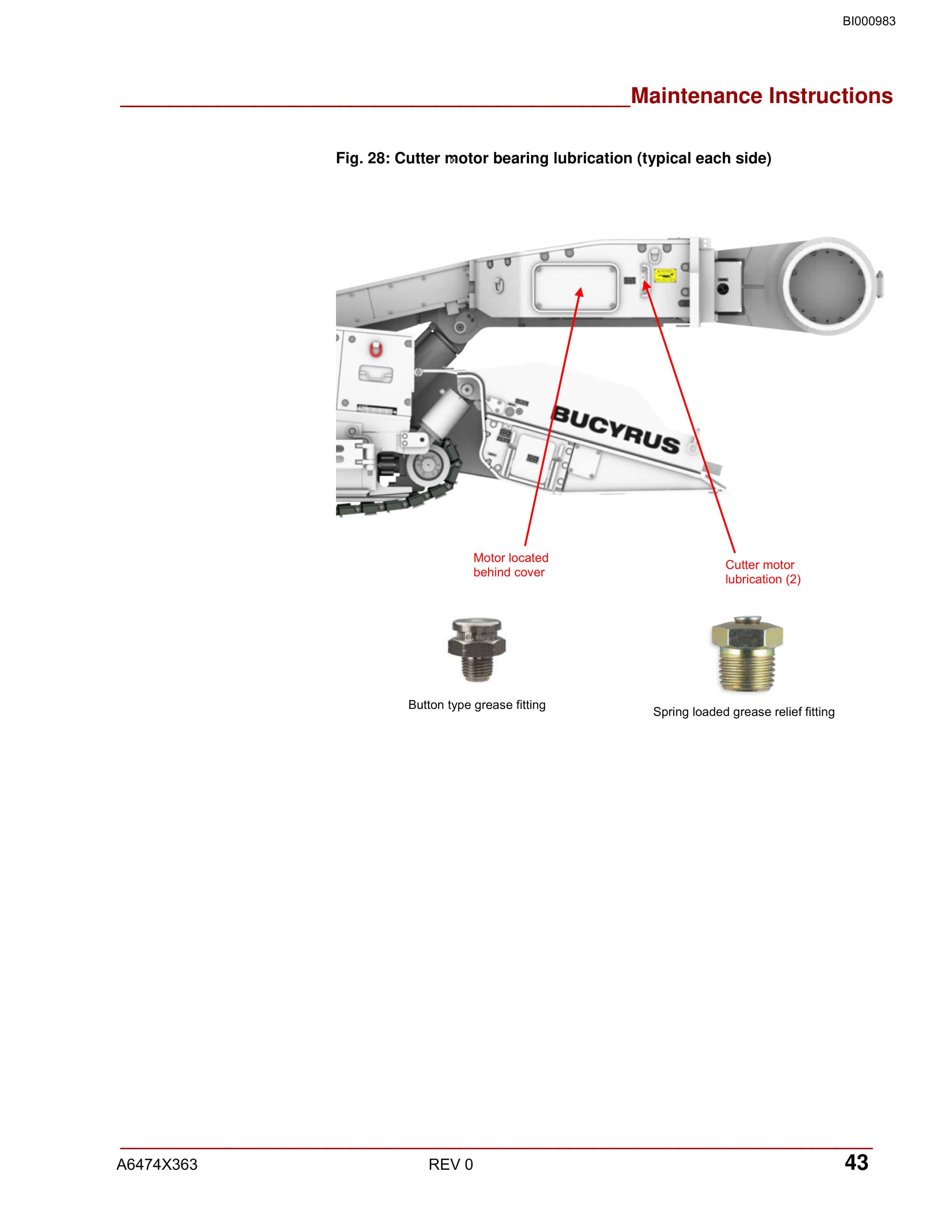Bucyrus Continuous Miner Operation And Maintenance Manual BI000983-4
