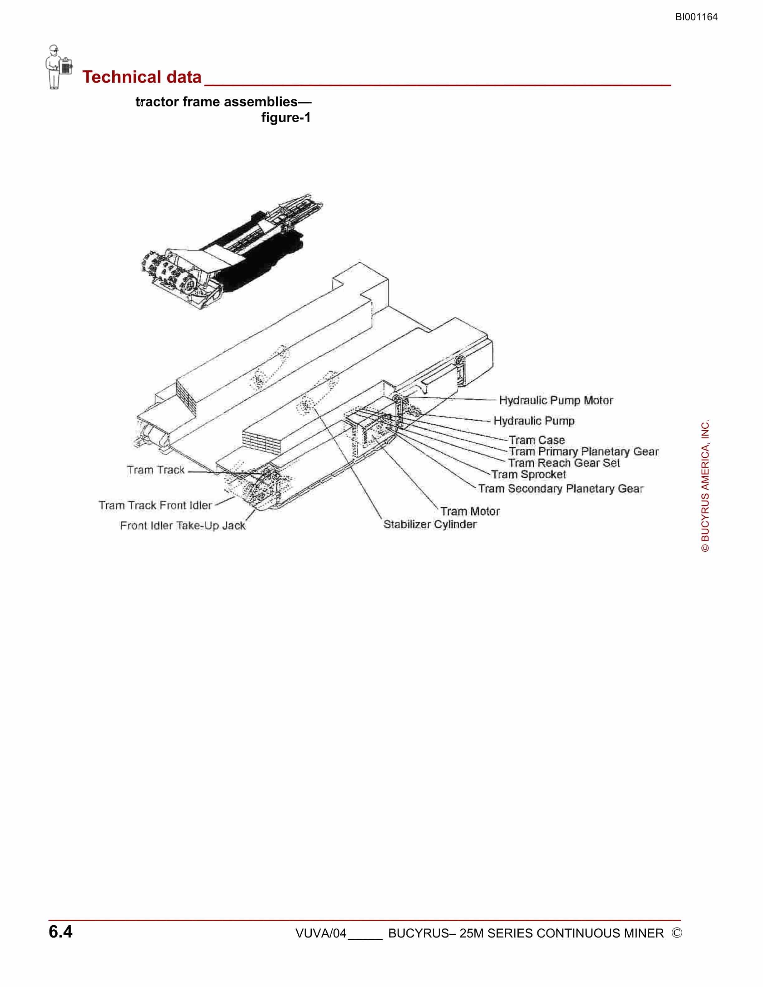 Bucyrus Continuous Miner Spare Parts List BI001164-5