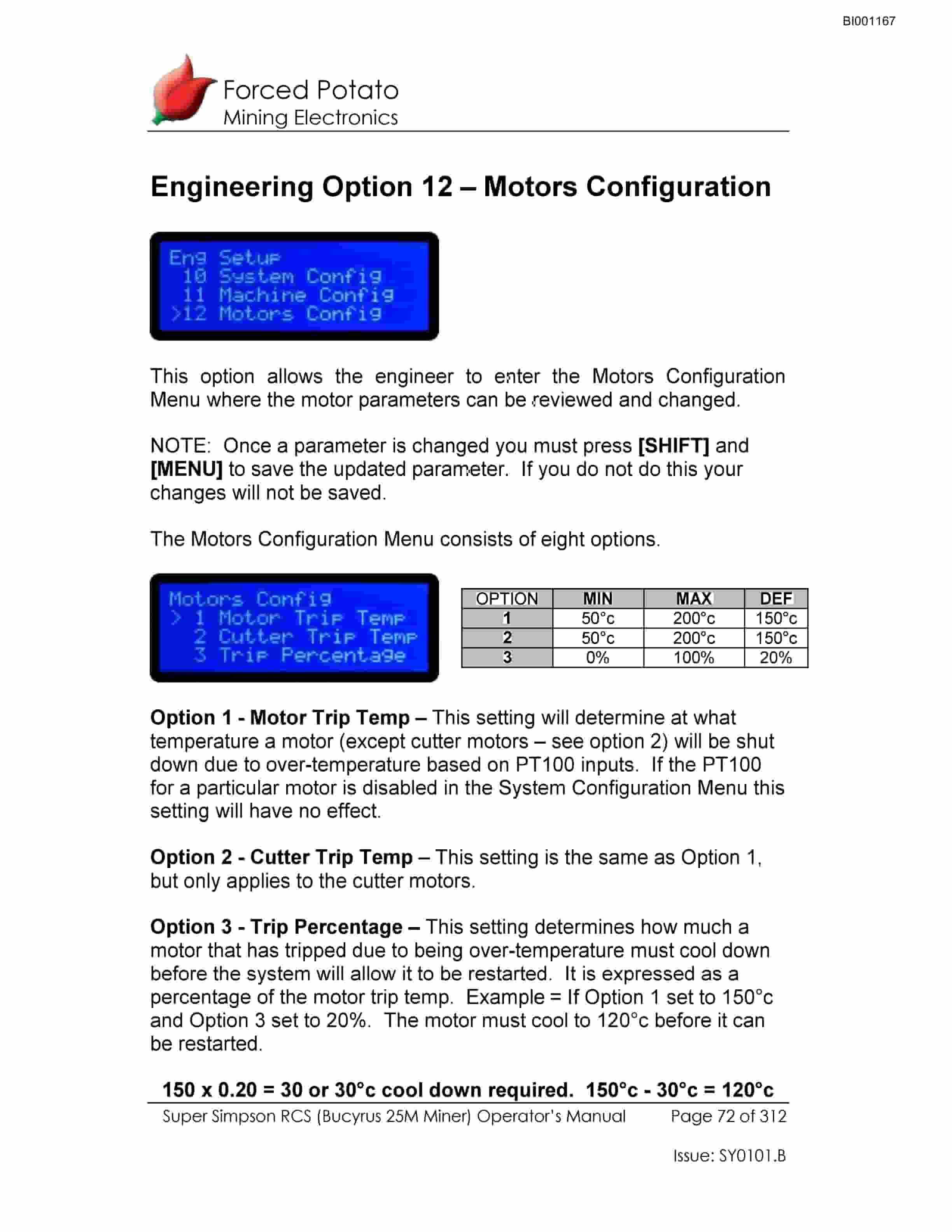 Bucyrus Continuous Miner Spare Parts List BI001167-4