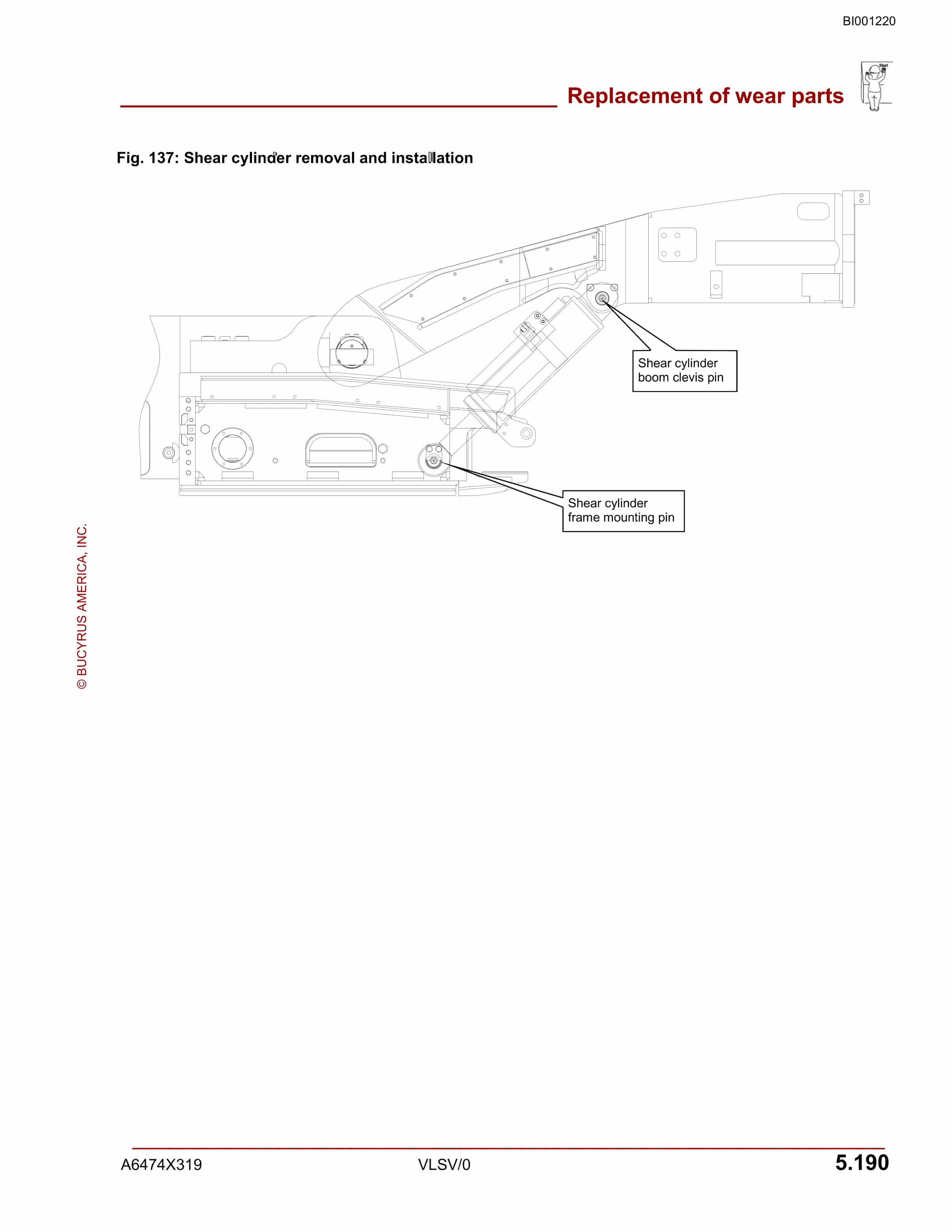 Bucyrus Continuous Miner Spare Parts List BI001220-5