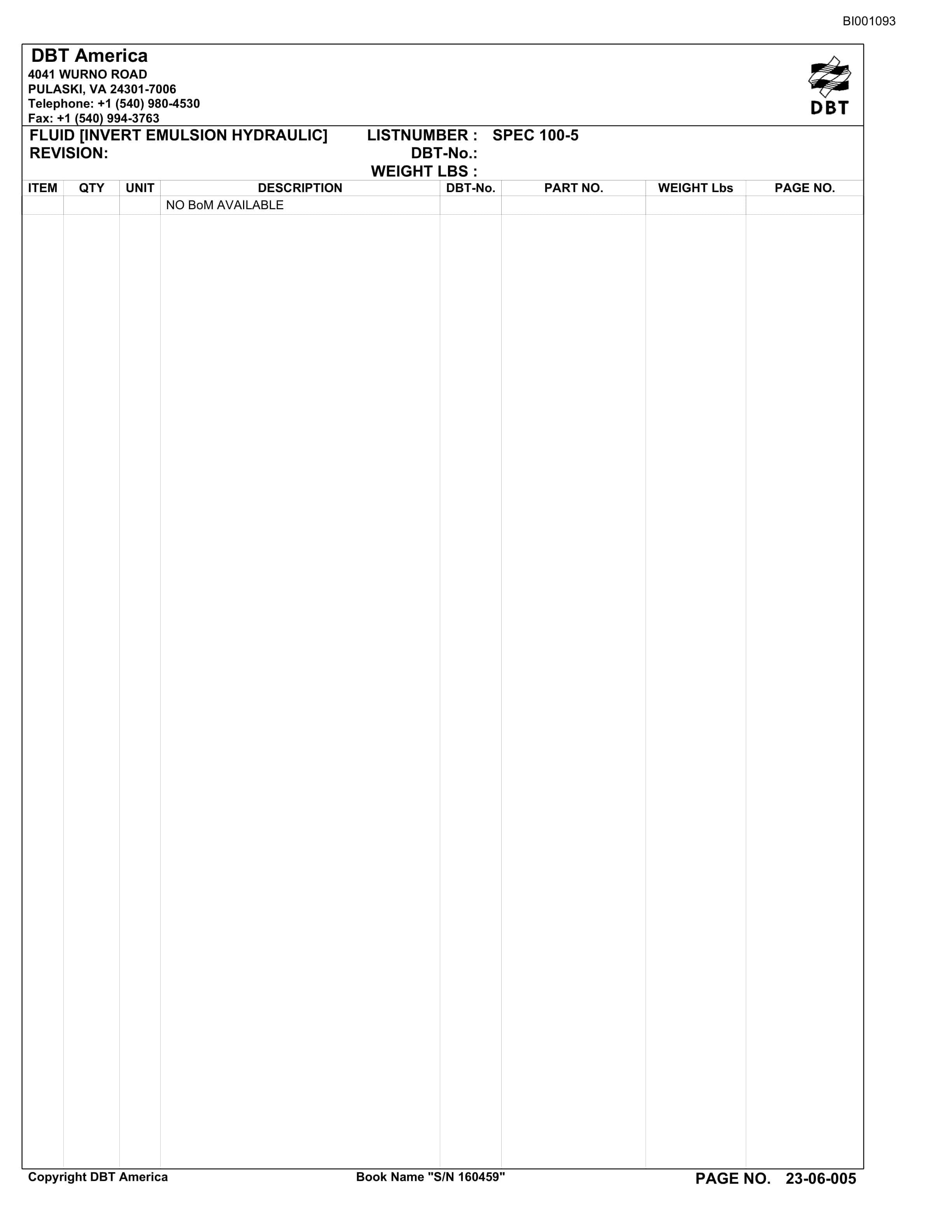 Bucyrus Conveyor Drive Parts Catalog BI001093-5