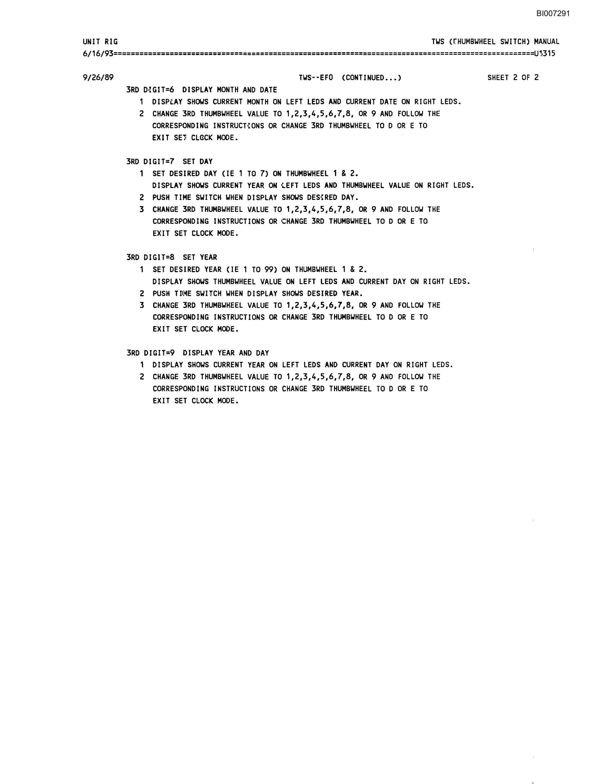 Bucyrus Curragh BD270 Technical Manual BI007291-5
