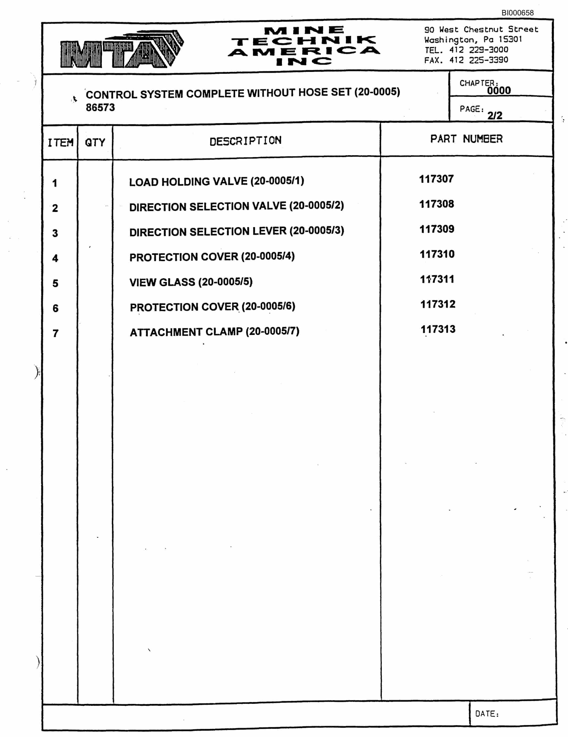 Bucyrus Cyprus 20 Mile Mine Parts Catalog BI000658-2
