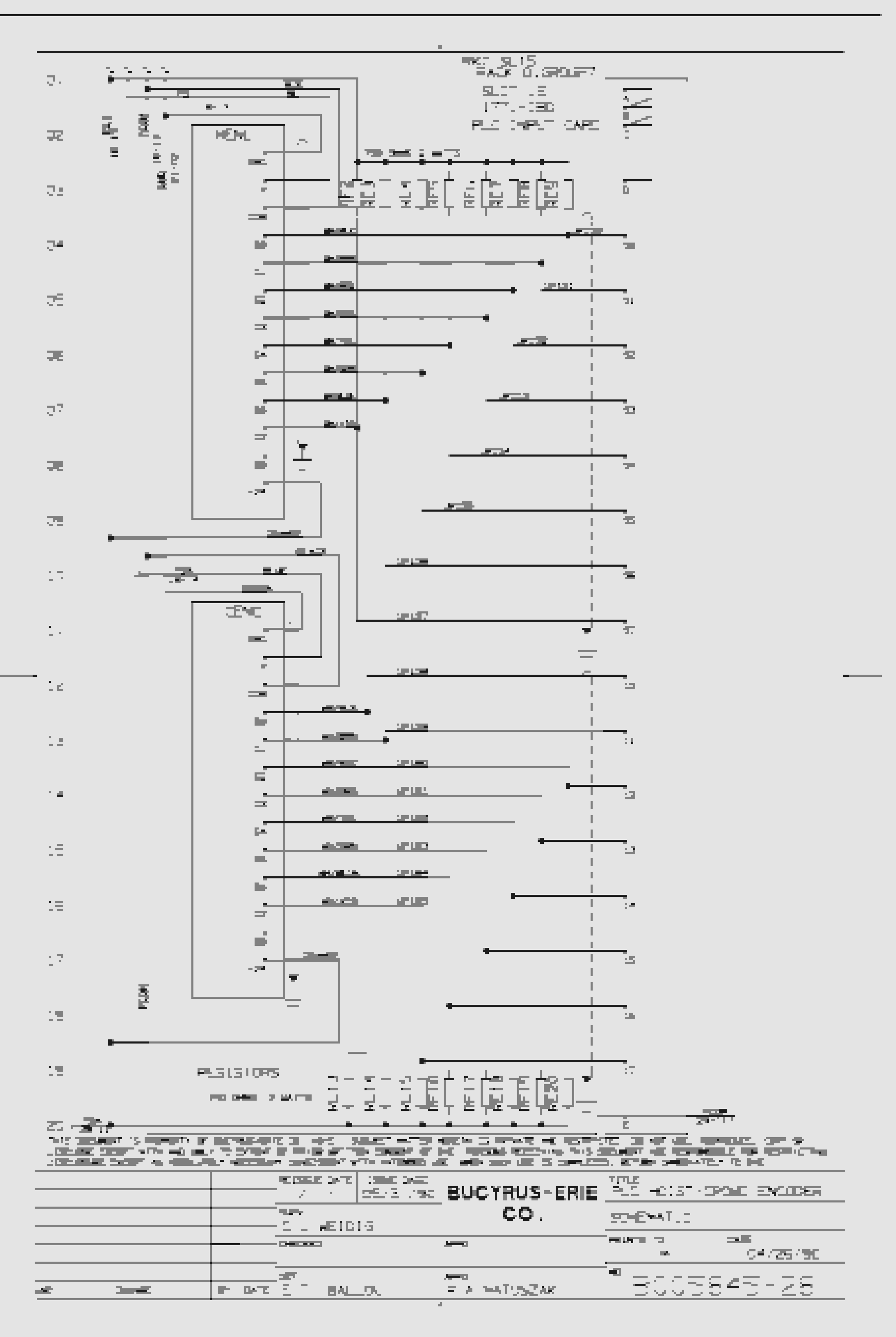 Bucyrus Dal-Tex Coal Corp Type 495B Shovel Electrical Schematic B005845-3