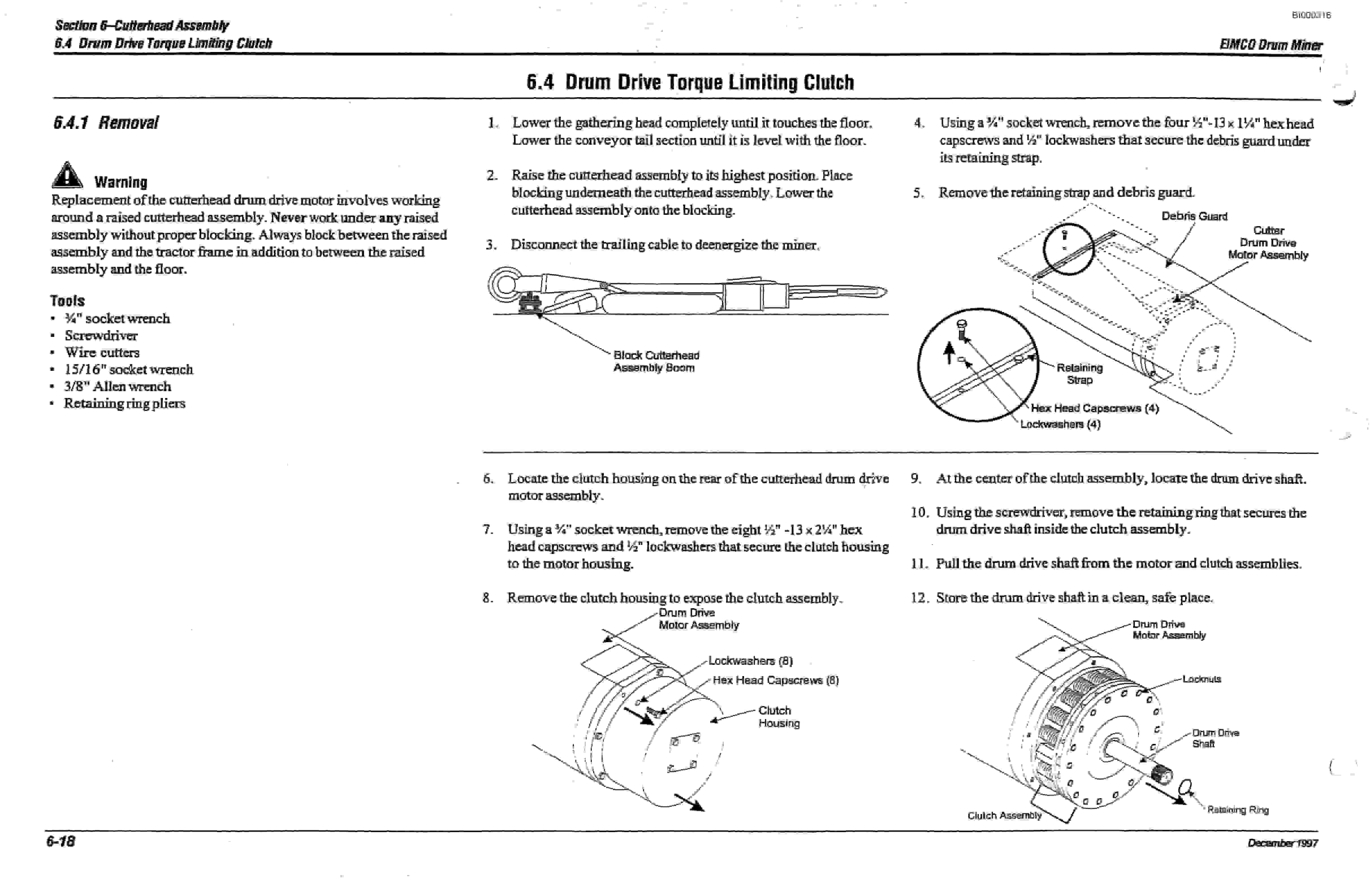 Bucyrus Dash Drum Miner Parts Catalog BI000316-2