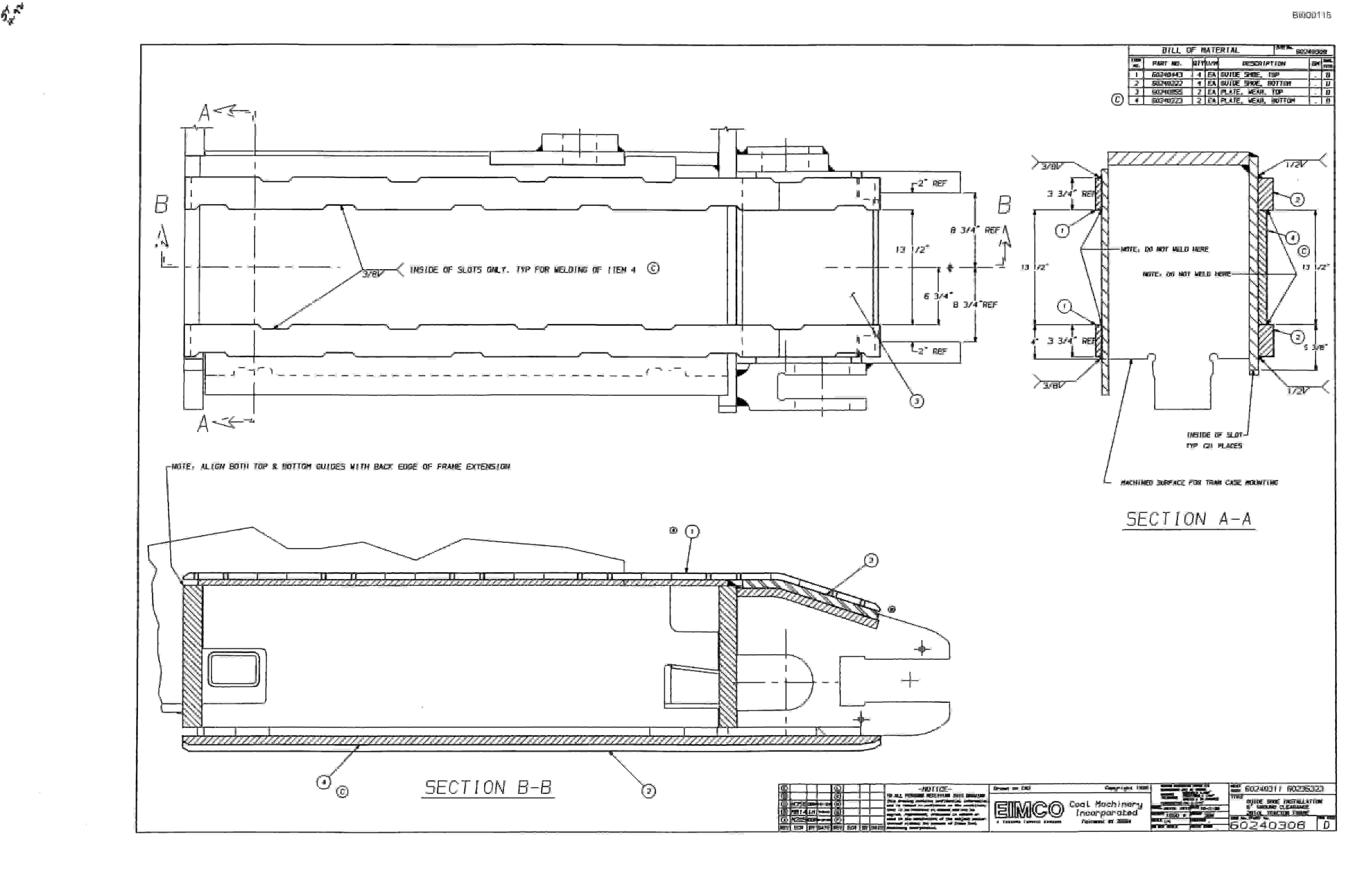 Bucyrus Dash One Drum Miner Parts Catalog BI000115-3