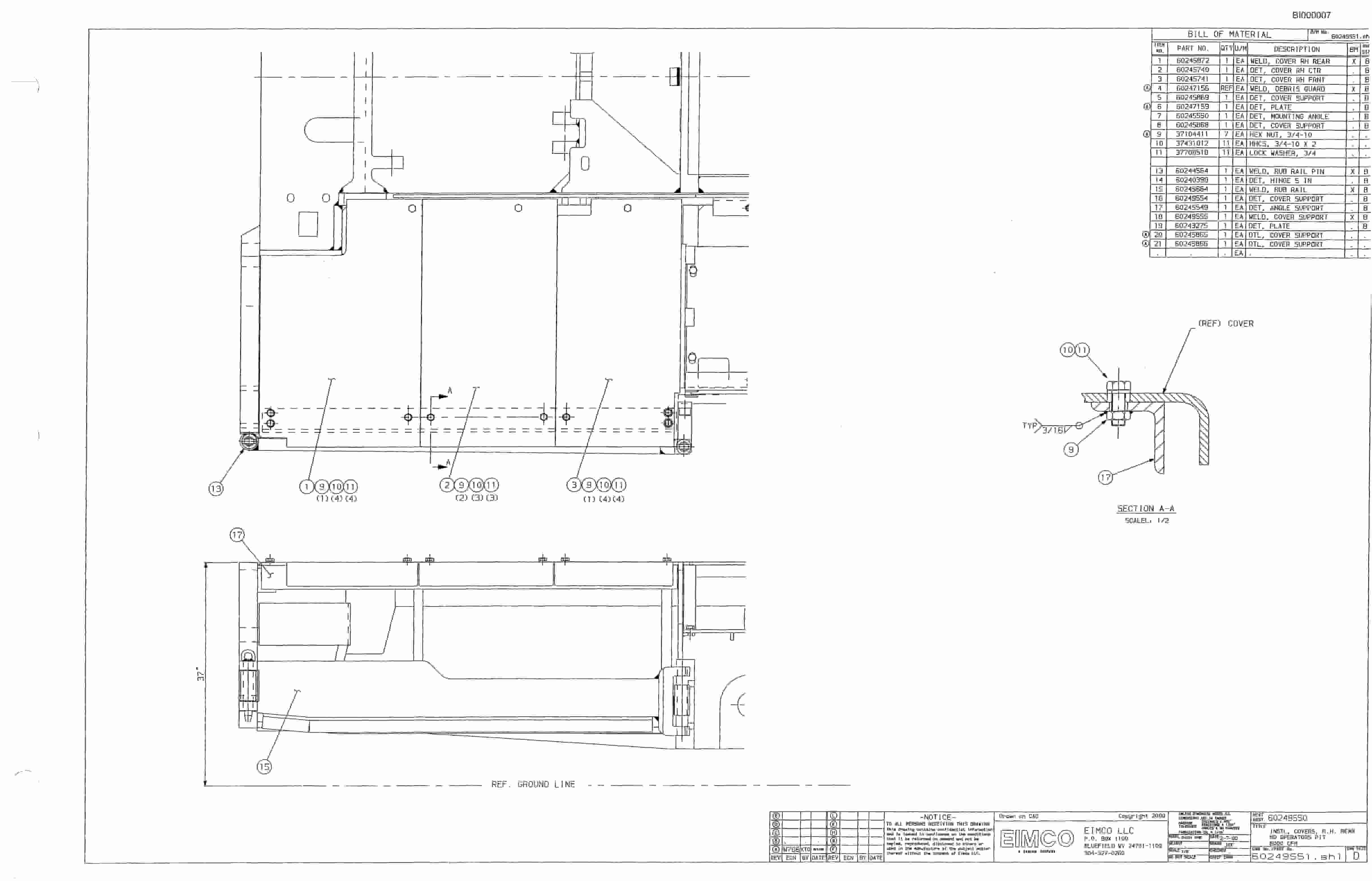 Bucyrus Dash One Miner Parts Catalog BI000007 70880080R-3