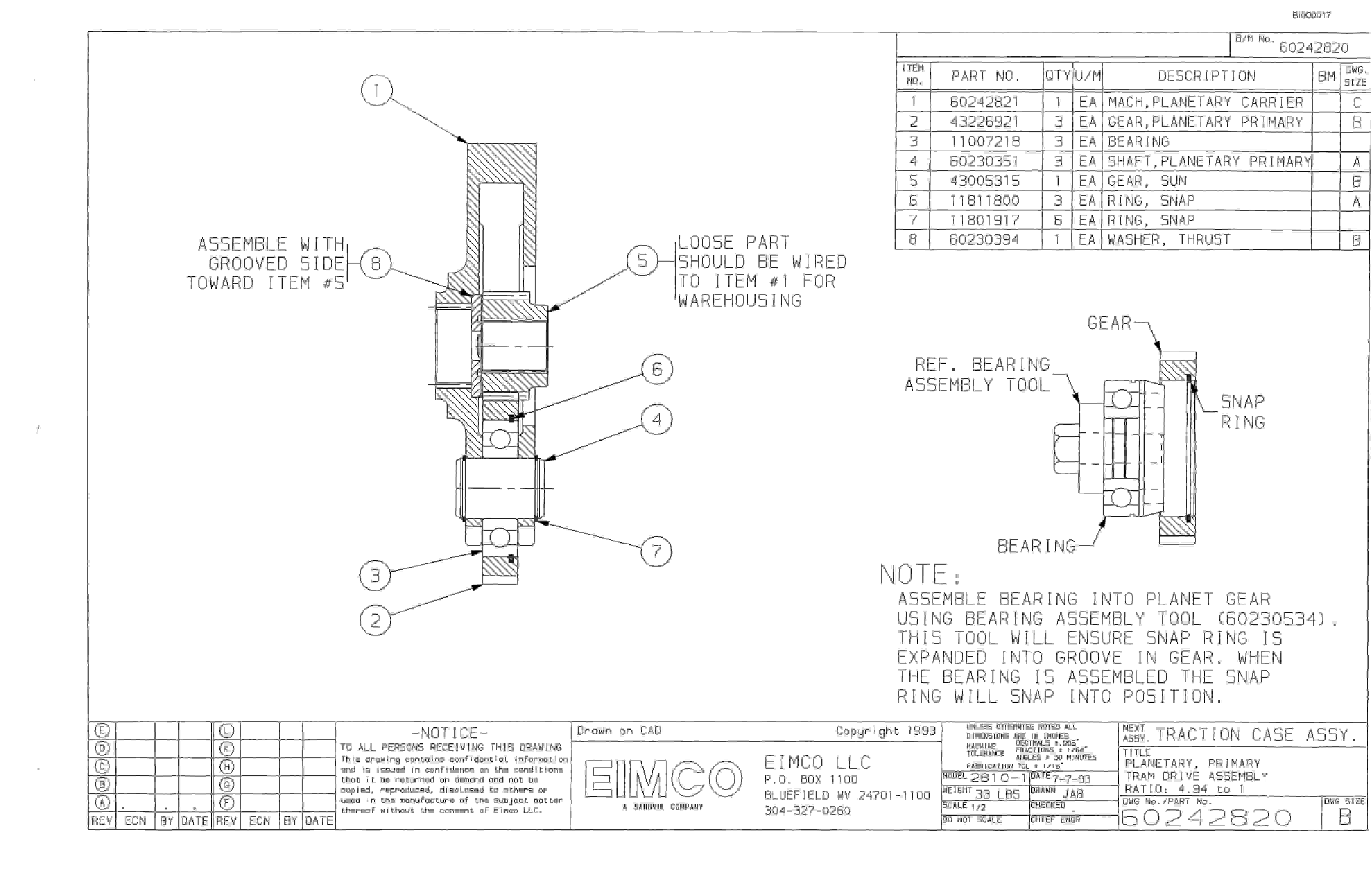 Bucyrus Dash One Miner Parts Catalog BI000017-3
