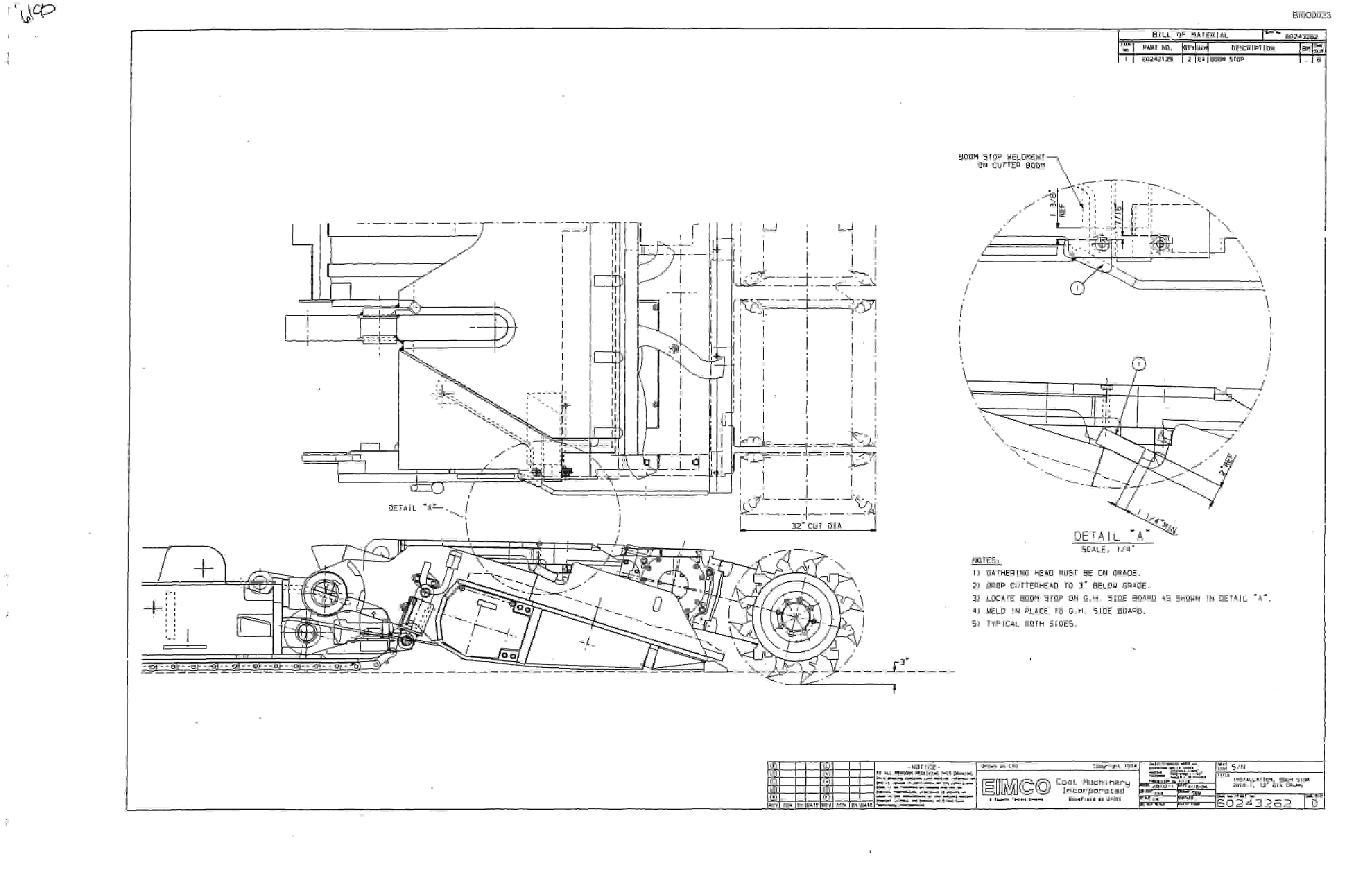 Bucyrus Dash One Miner Parts Catalog BI000023 70880226-4