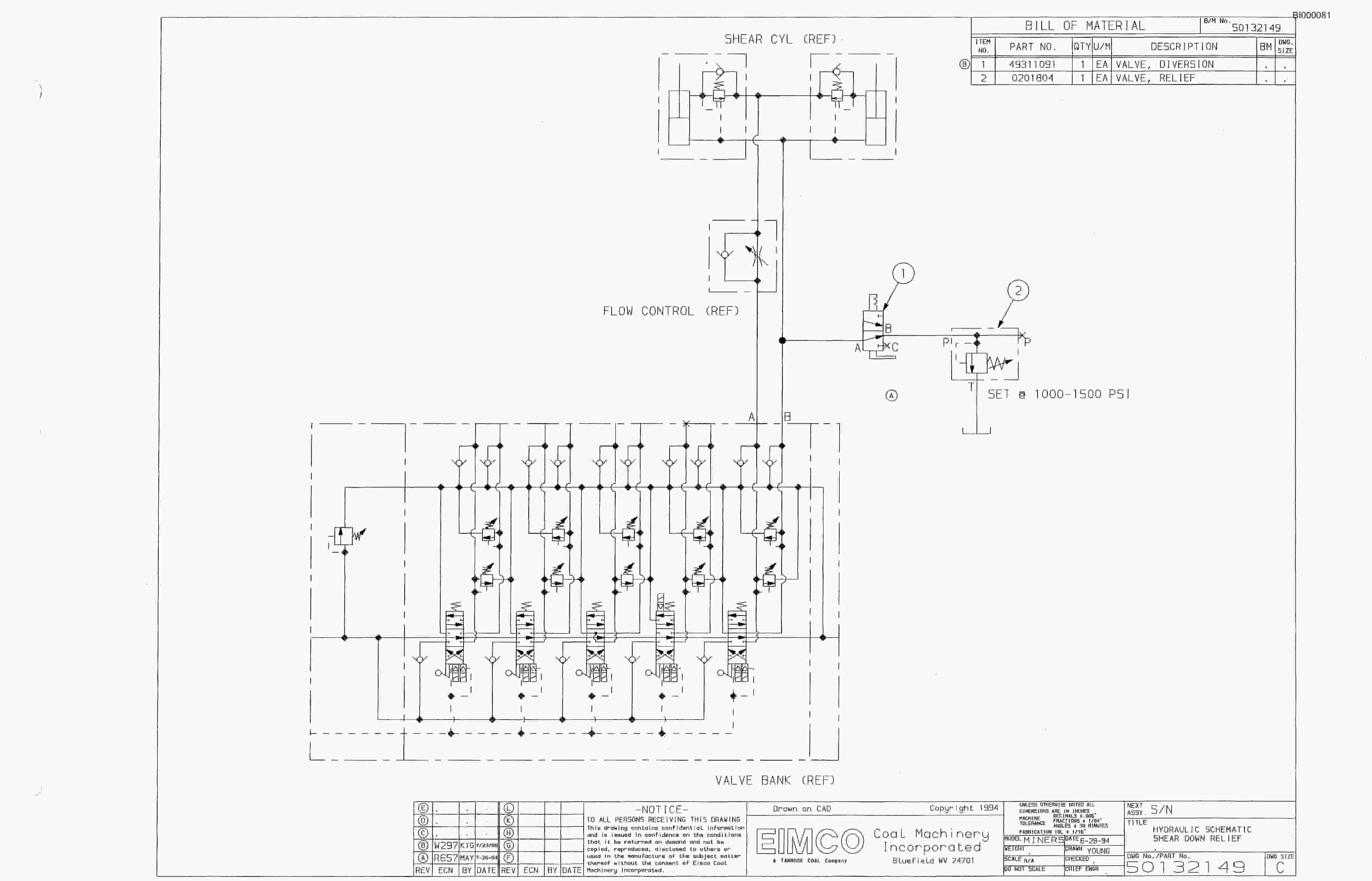 Bucyrus Dash One Miner Parts Catalog BI000081-2