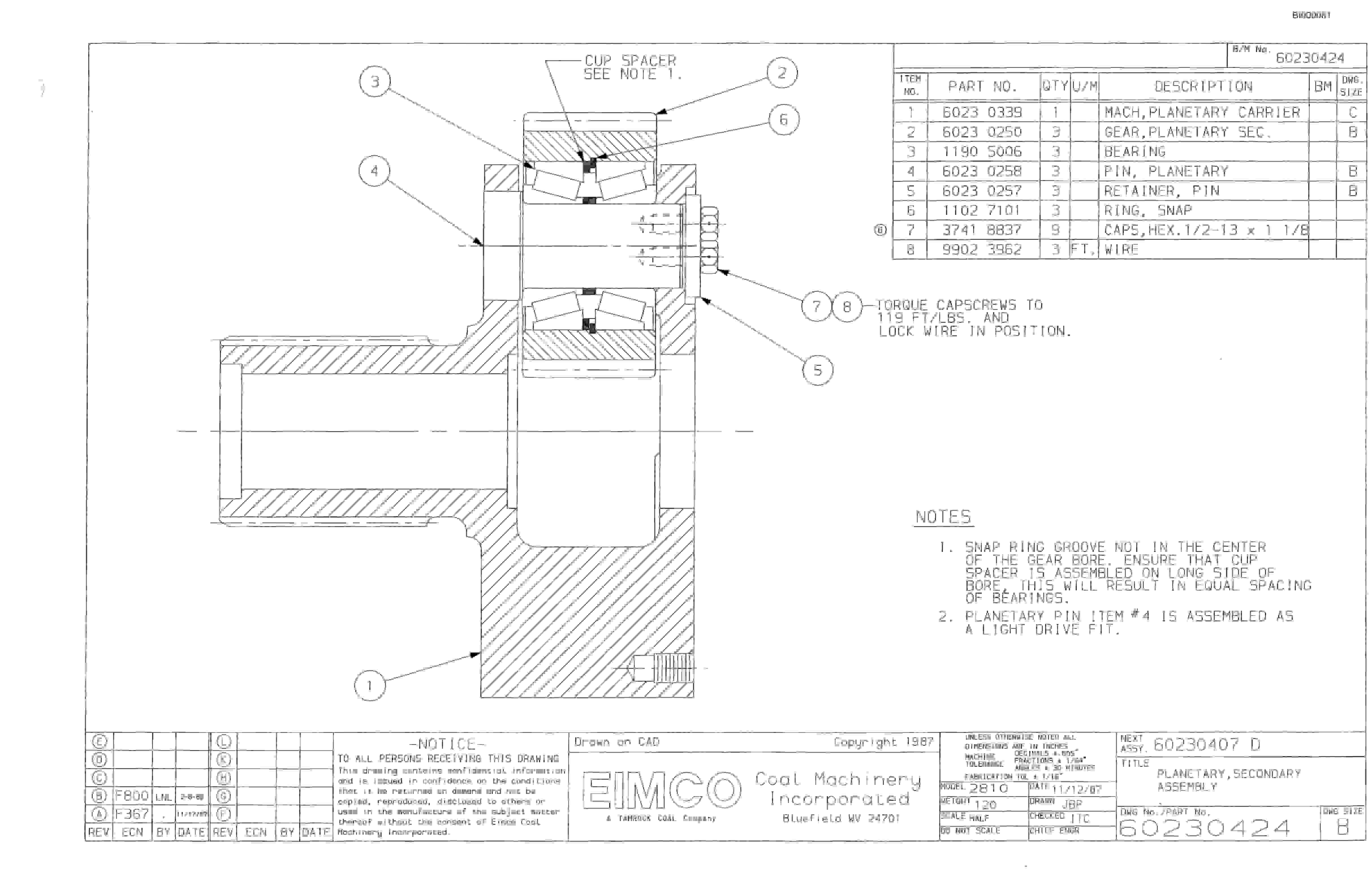 Bucyrus Dash One Miner Parts Catalog BI000081-3