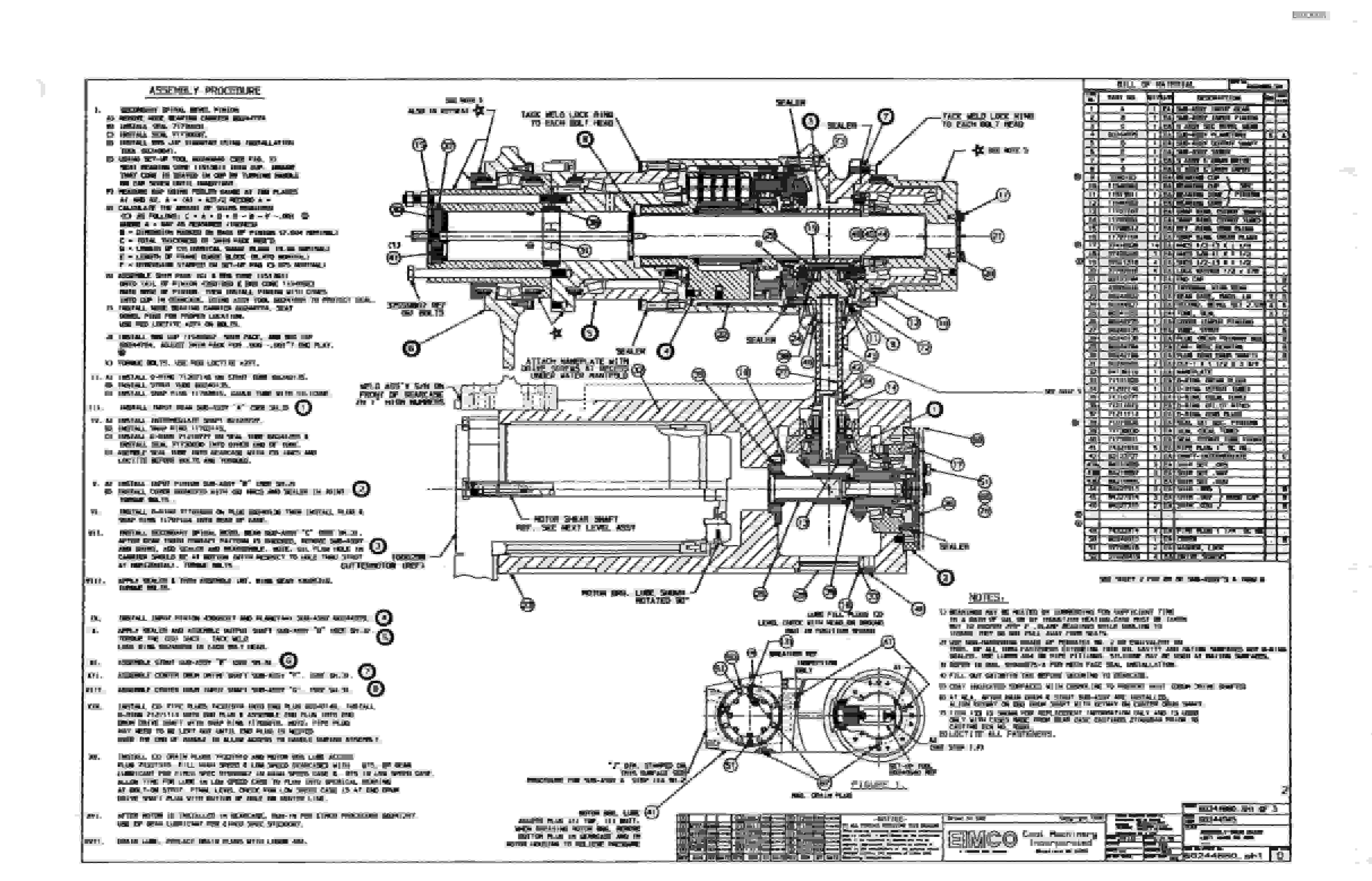 Bucyrus Dash One Miner Parts Catalog BI000081-4
