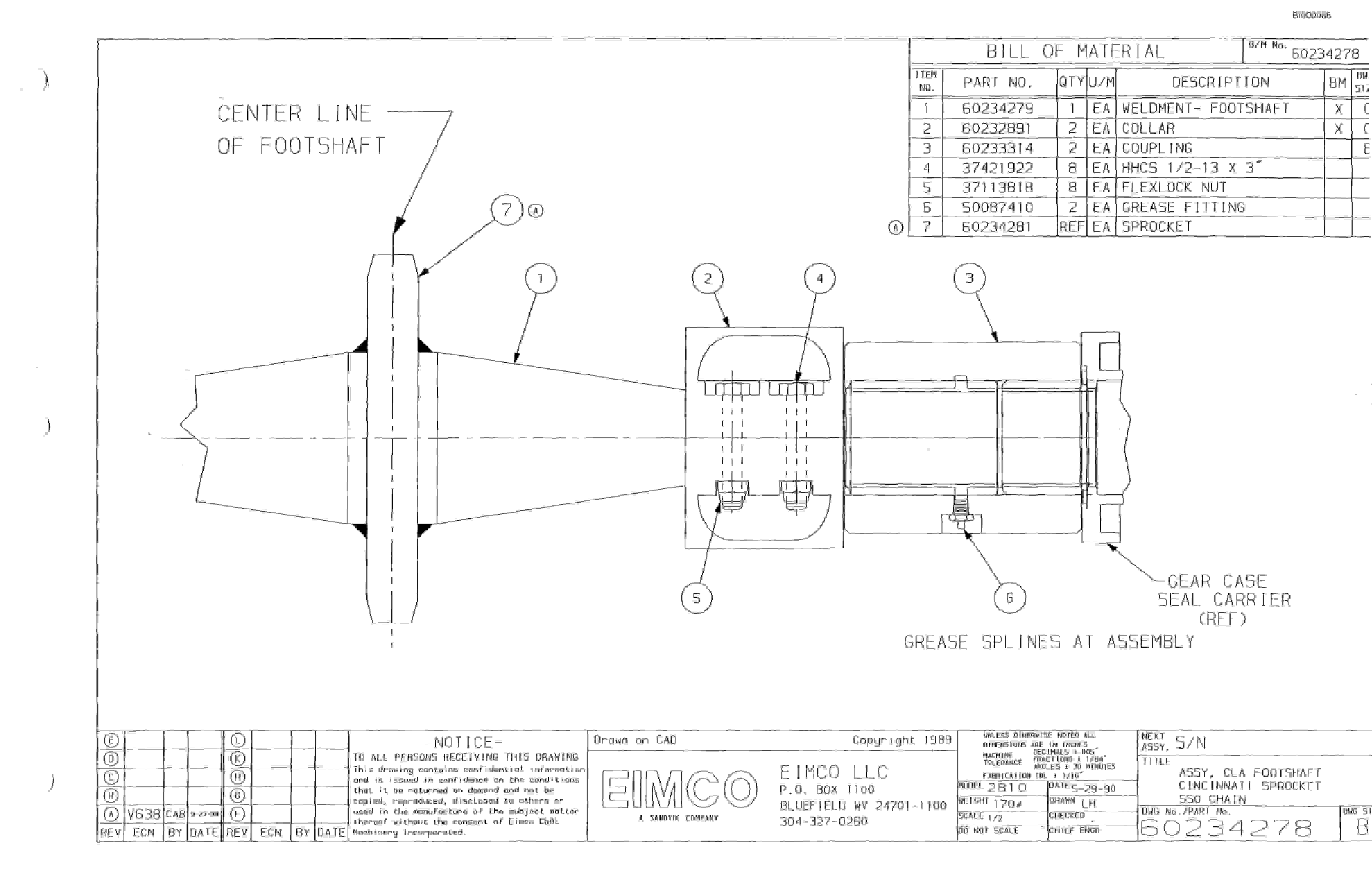 Bucyrus Dash One Miner Parts Catalog BI000088-5