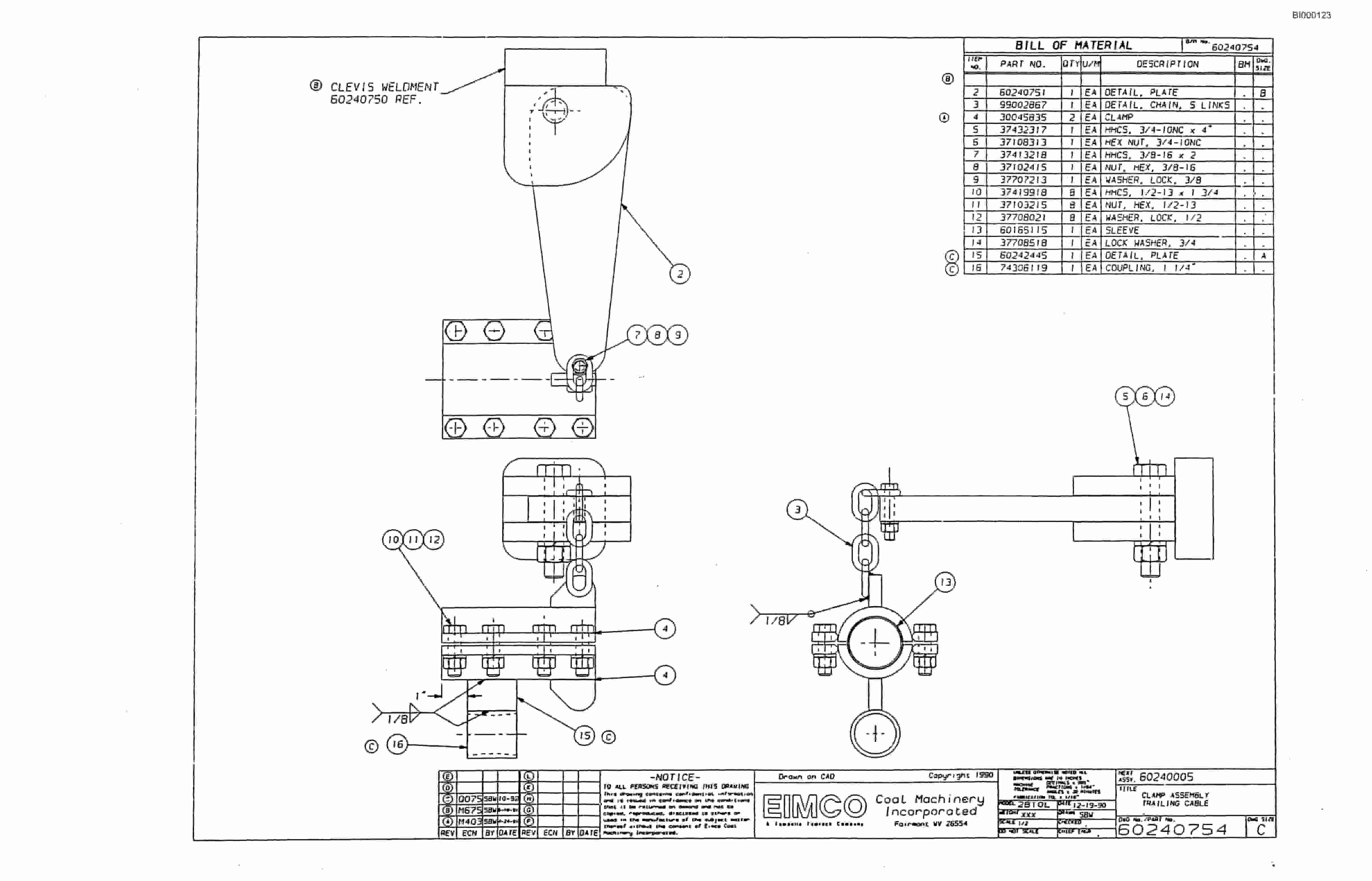Bucyrus Dash One Miner Parts Catalog BI000123-4