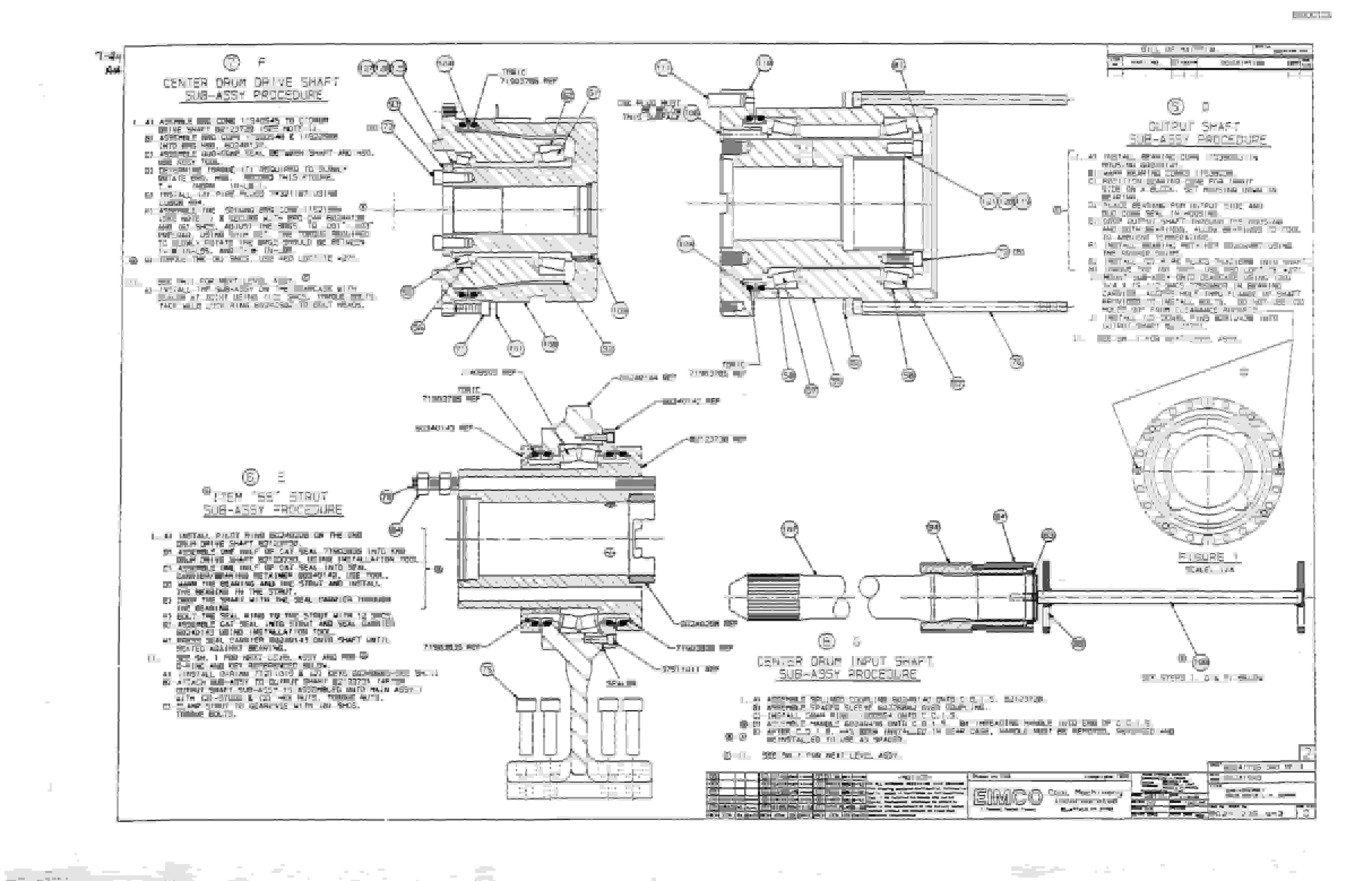 Bucyrus Dash One Miner Parts Catalog BI000123-5