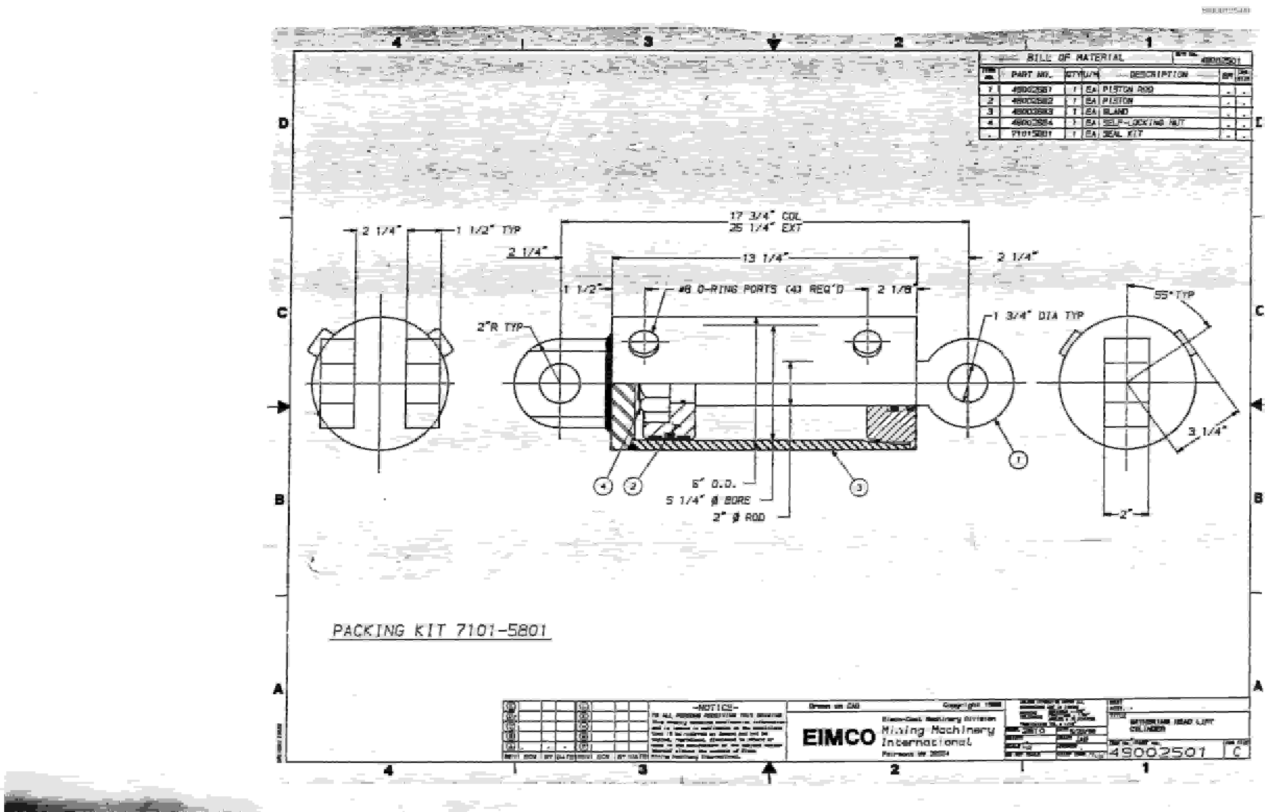 Bucyrus Dash One Miner Parts Catalog BI000125-00-2
