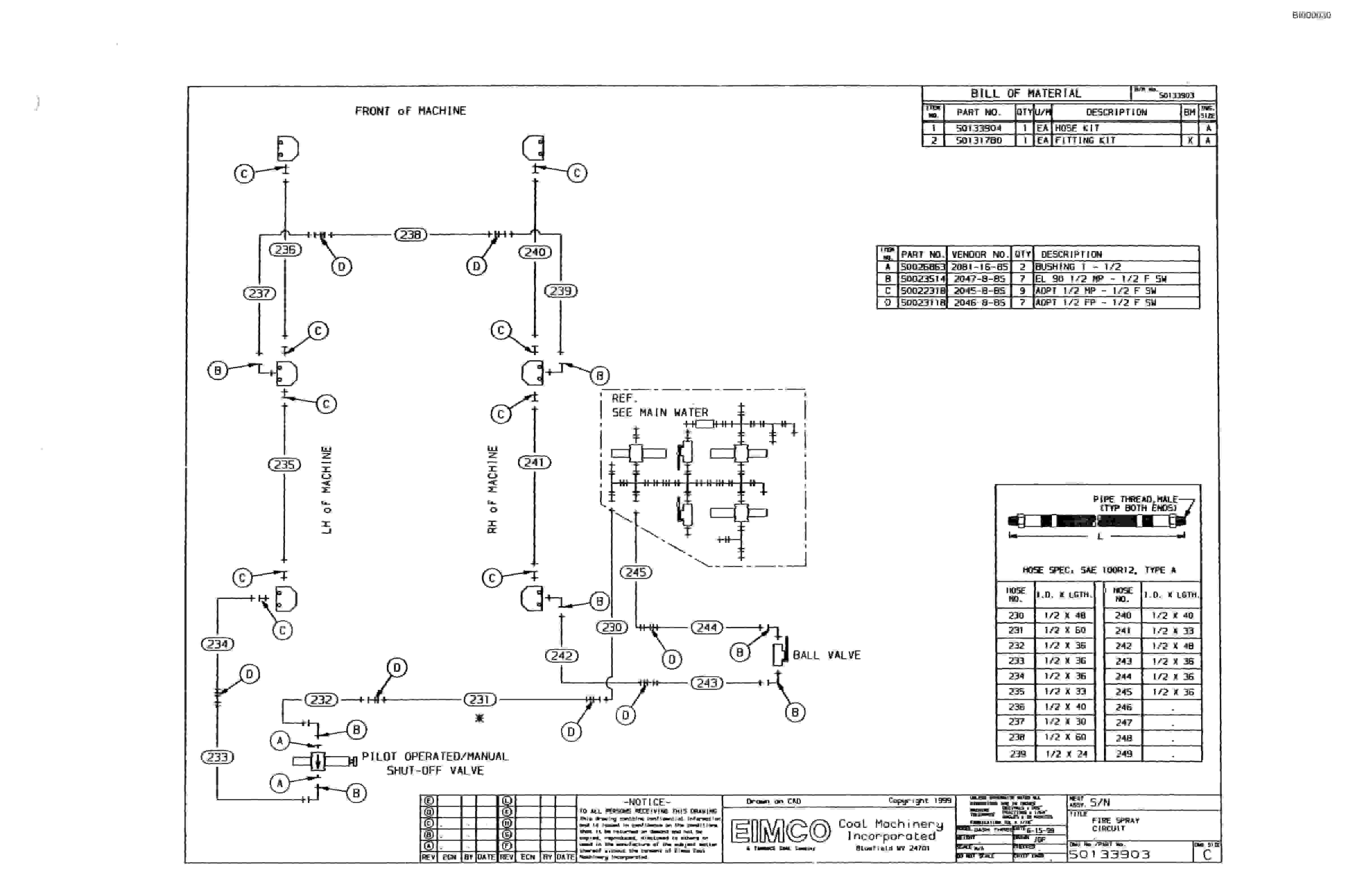 Bucyrus Dash Three Miner Parts Catalog BI000030-5