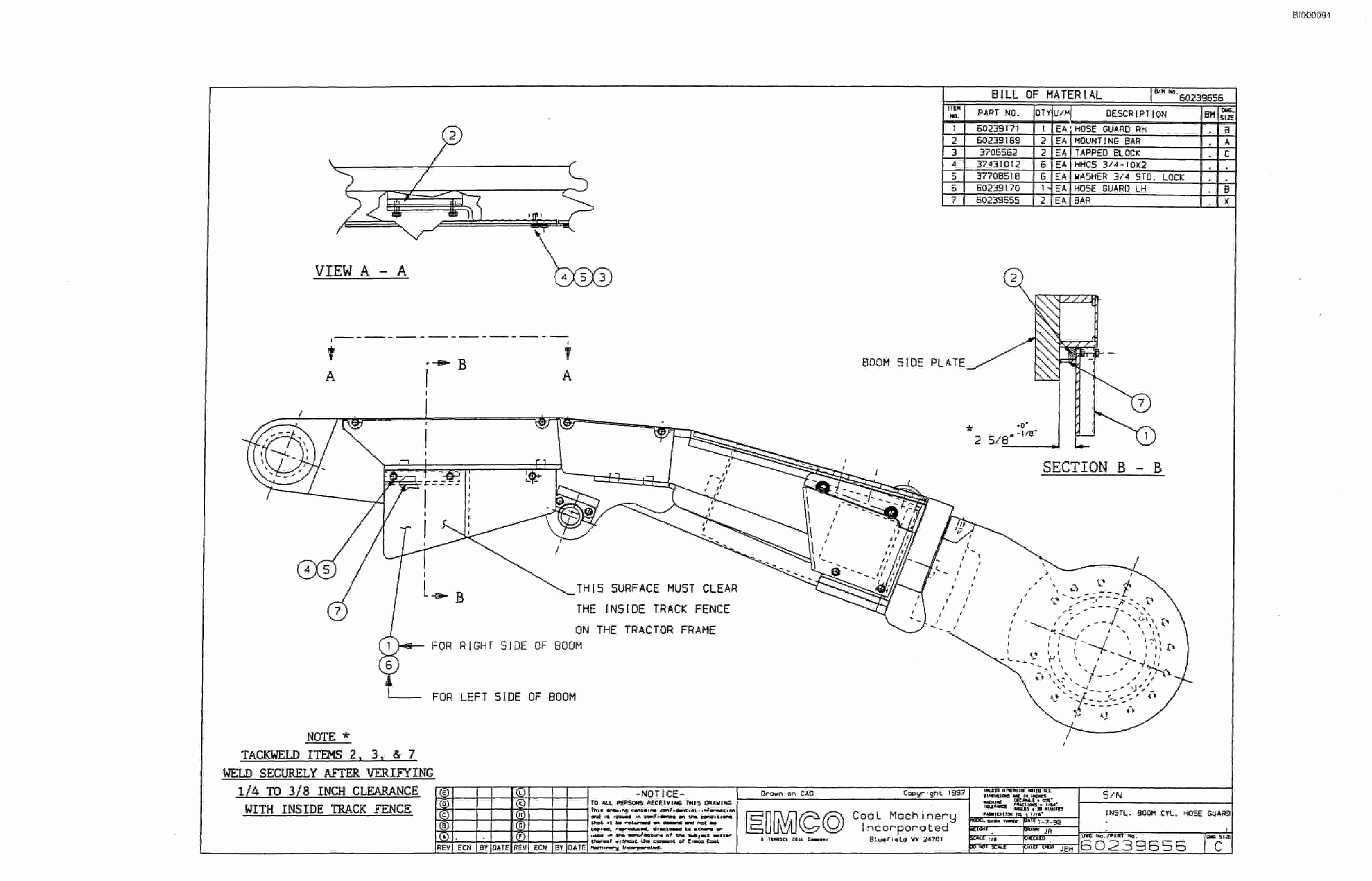 Bucyrus Dash Three Miner Parts Catalog BI000091-3