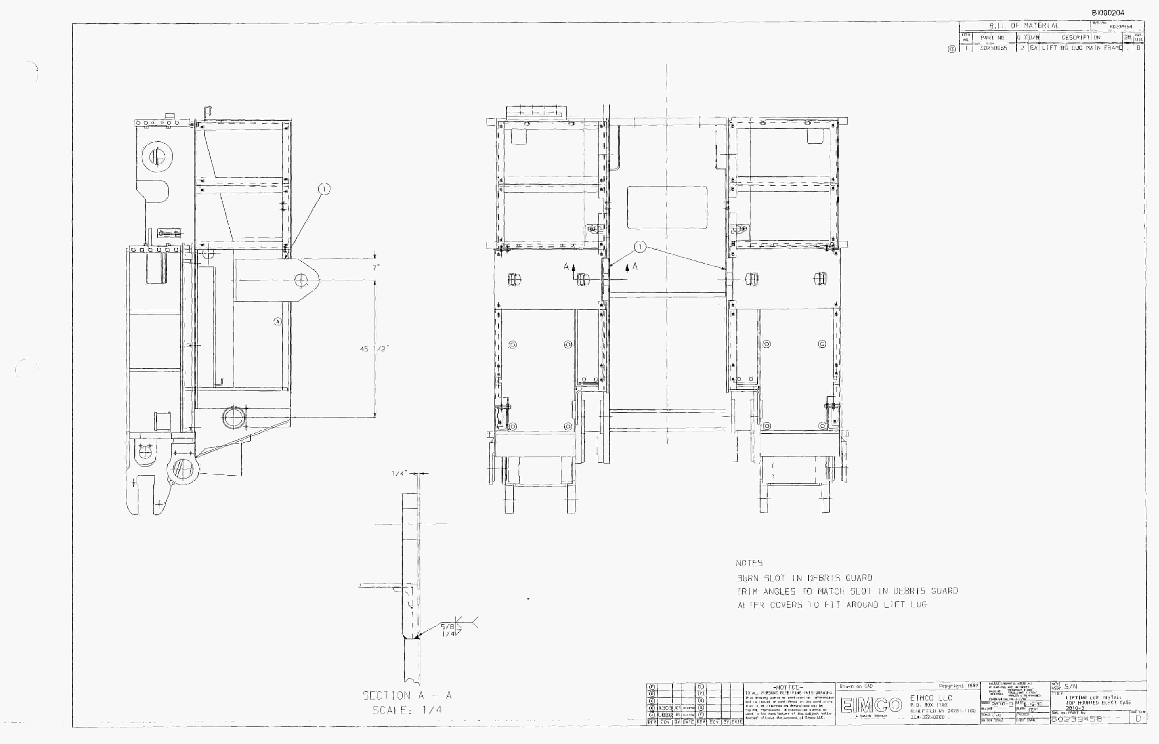 Bucyrus Dash Three Miner Parts Catalog BI000204-2