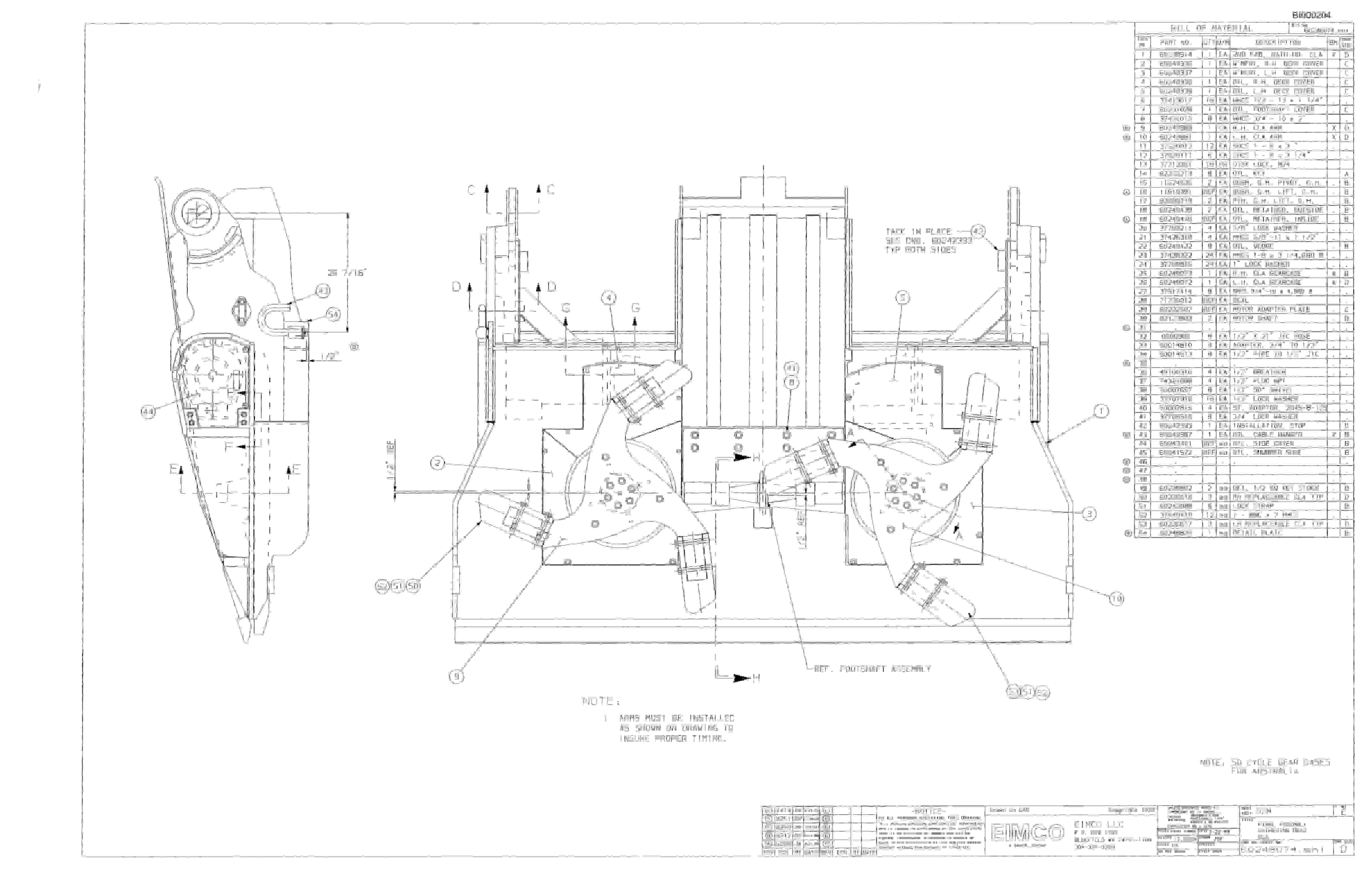 Bucyrus Dash Three Miner Parts Catalog BI000204-3