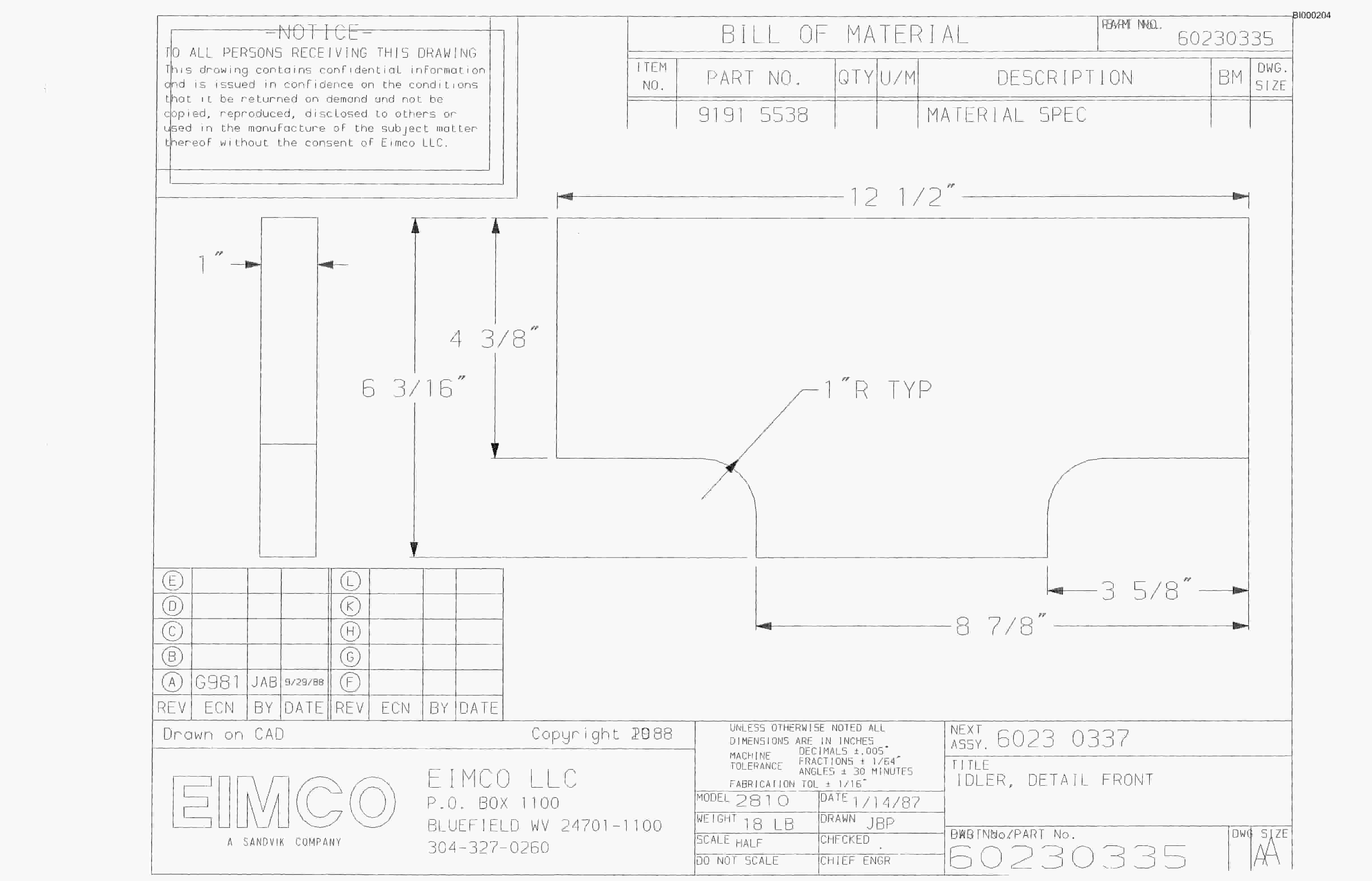 Bucyrus Dash Three Miner Parts Catalog BI000204-4