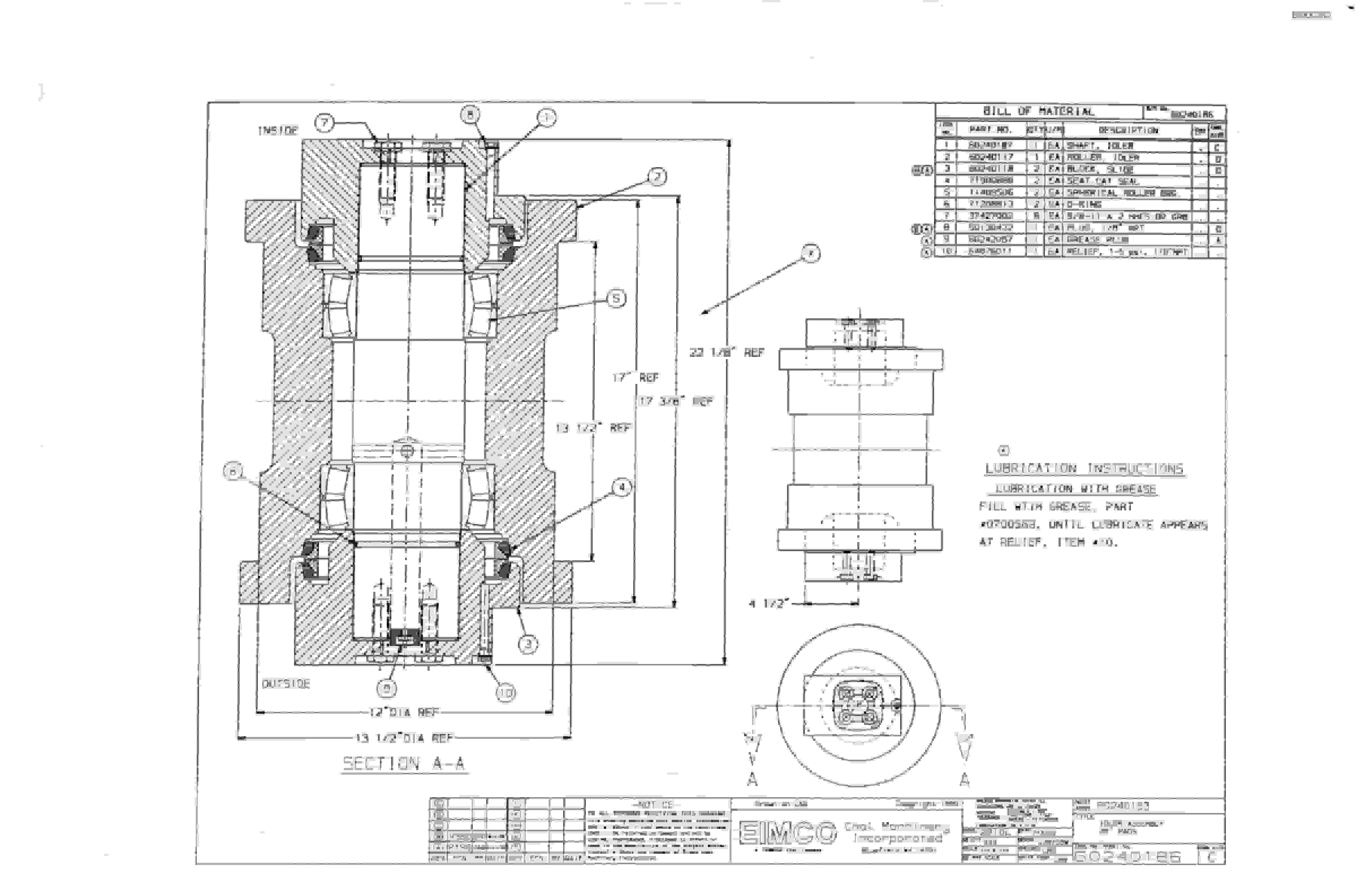 Bucyrus Dash Three Miner Parts Catalog BI000262-2