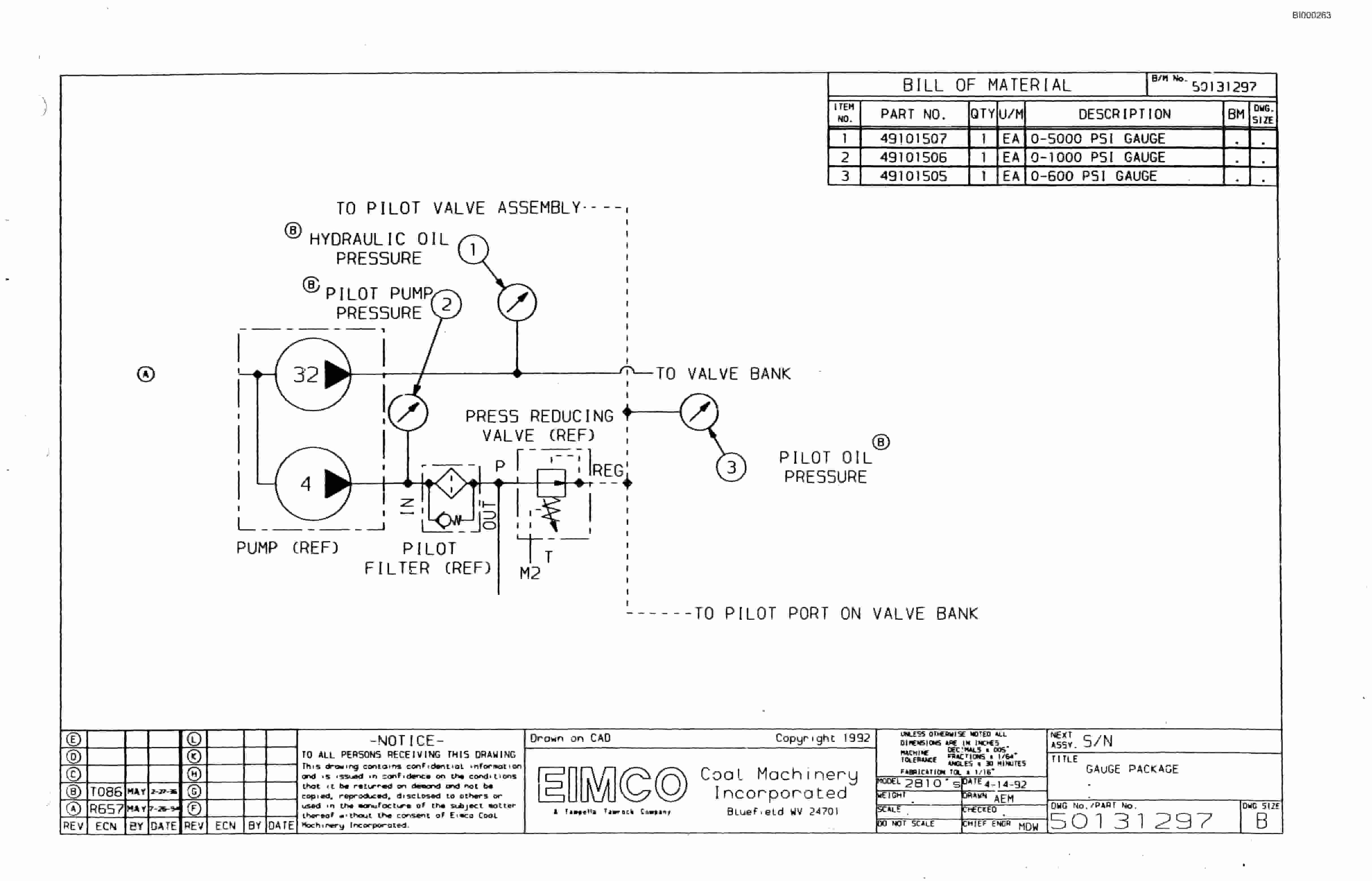 Bucyrus Dash Three Miner Parts Catalog BI000263-2
