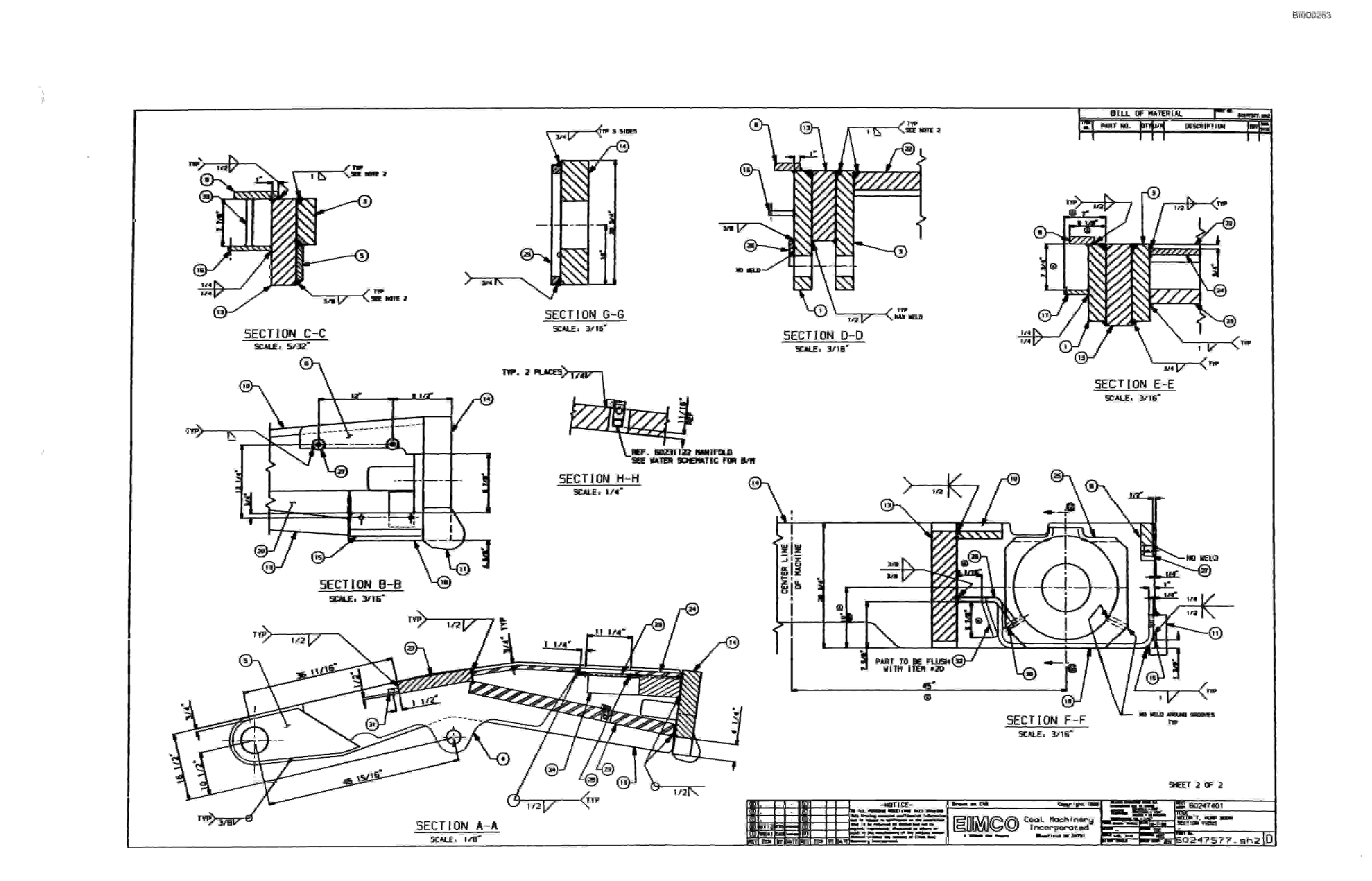 Bucyrus Dash Three Miner Parts Catalog BI000263-5