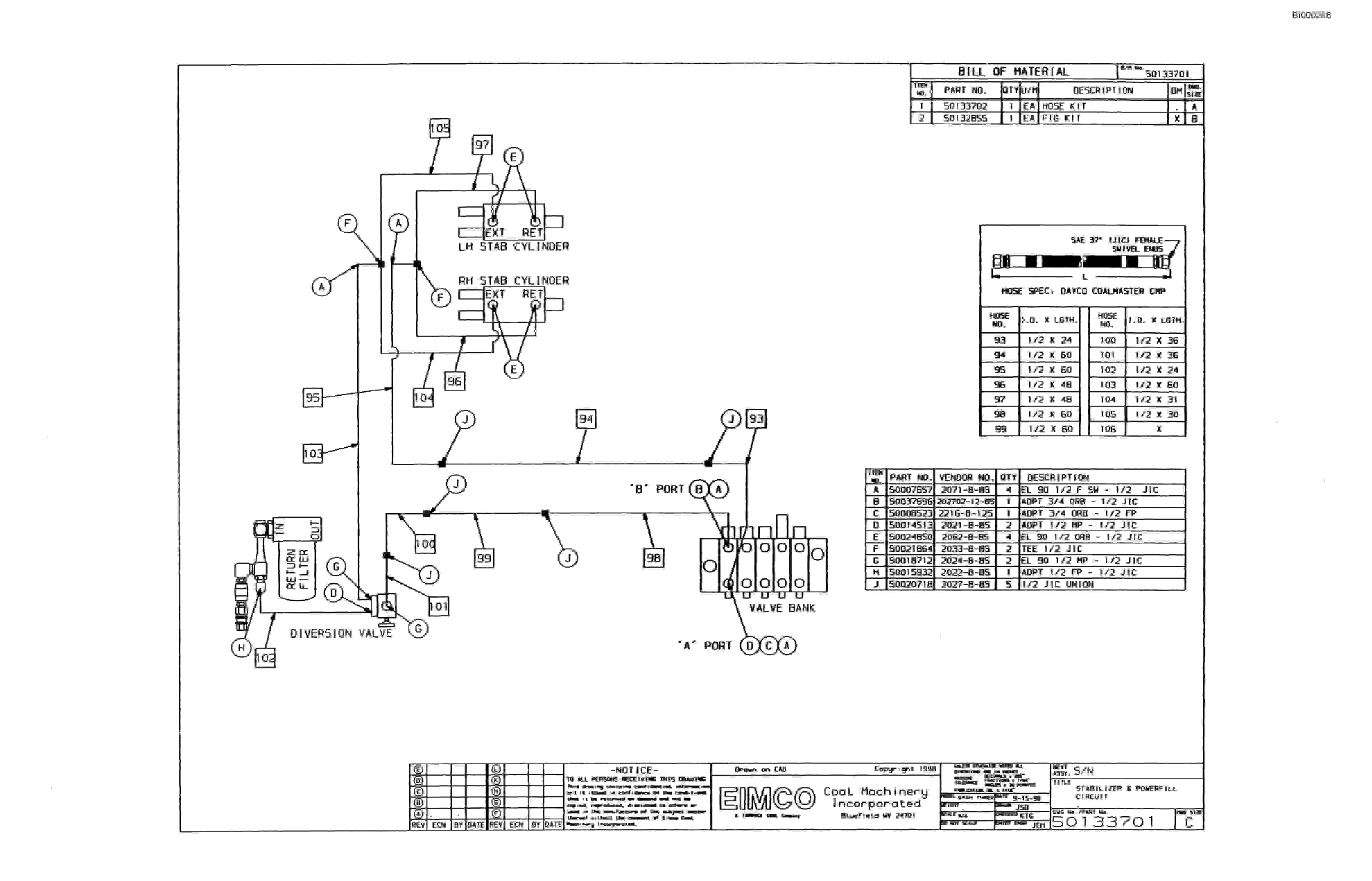 Bucyrus Dash Three Miner Parts Catalog BI000266-2